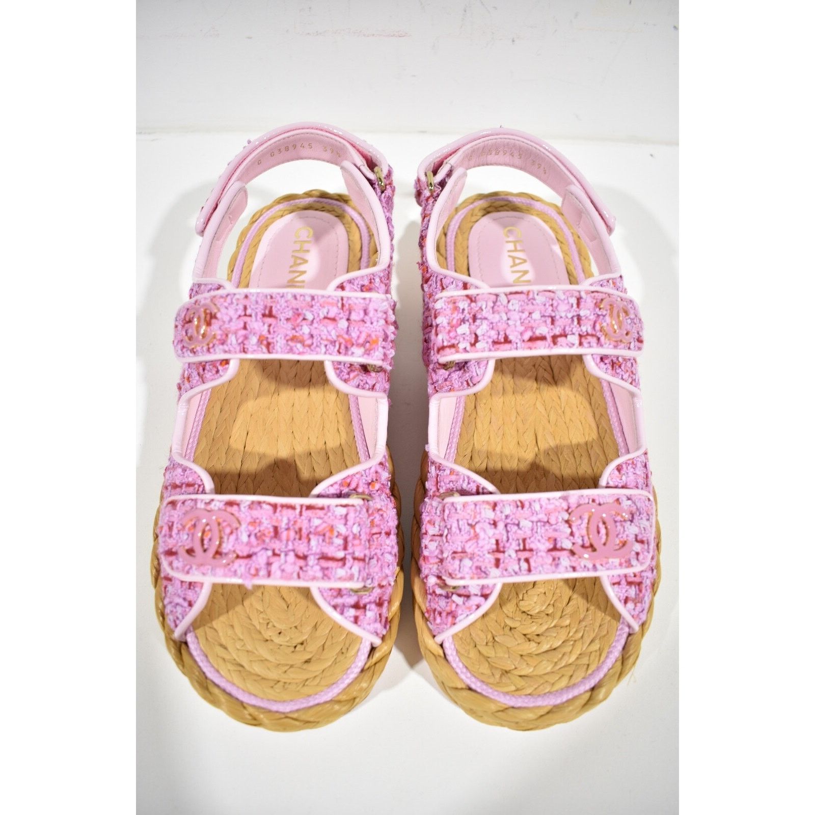 Chanel Chanel 22P Pink Purple Tweed Braid CC Logo Mule Slide Flat Size US 10.5 / IT 40.5 - 2 Thumbnail