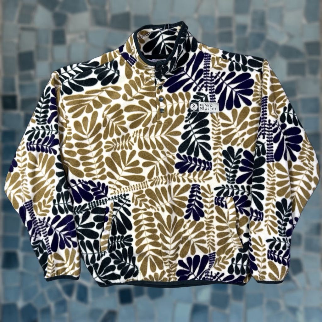 Parks Project **Men's M Parks Project Fleece Jacket Trail High Pile Floral Pullover** User: Men's M Parks Project Fleece Jacket Trail High Pile Floral Pullover Size US M / EU 48-50 / 2 - 1 Thumbnail