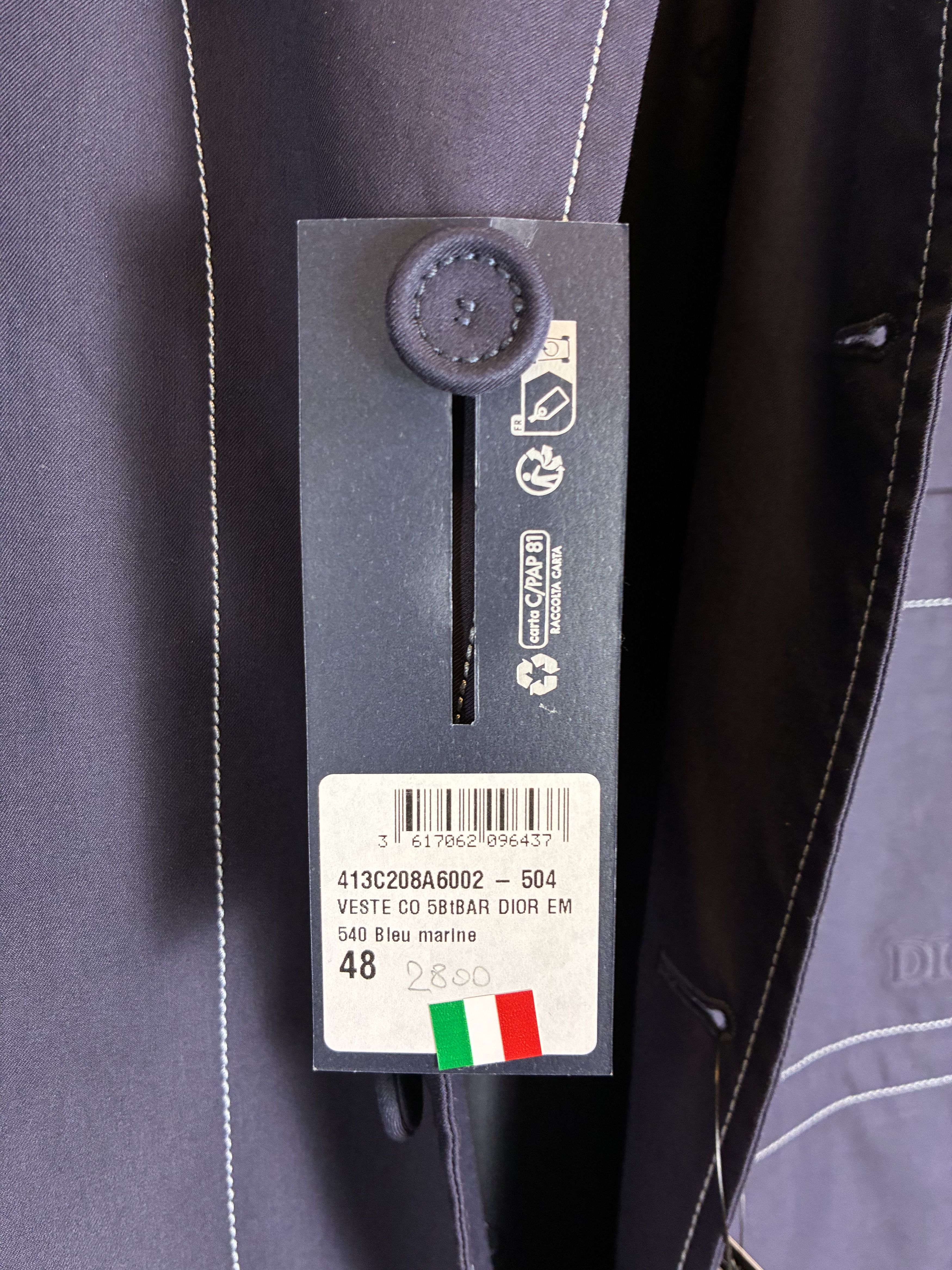 Dior RARE Dior SS24 Kim Jones Navy Workwear Jacket Size US M / EU 48-50 / 2 - 4 Thumbnail