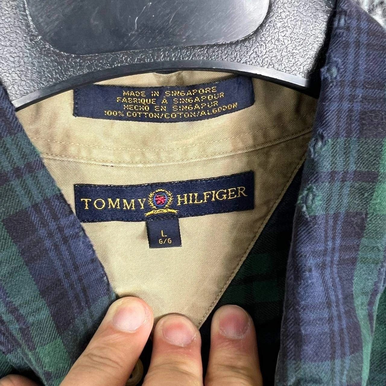 Tommy Hilfiger Tommy Hilfiger Men Large Plaid Button Down Shirt Cotton Y2k Size US L / EU 52-54 / 3 - 4 Thumbnail