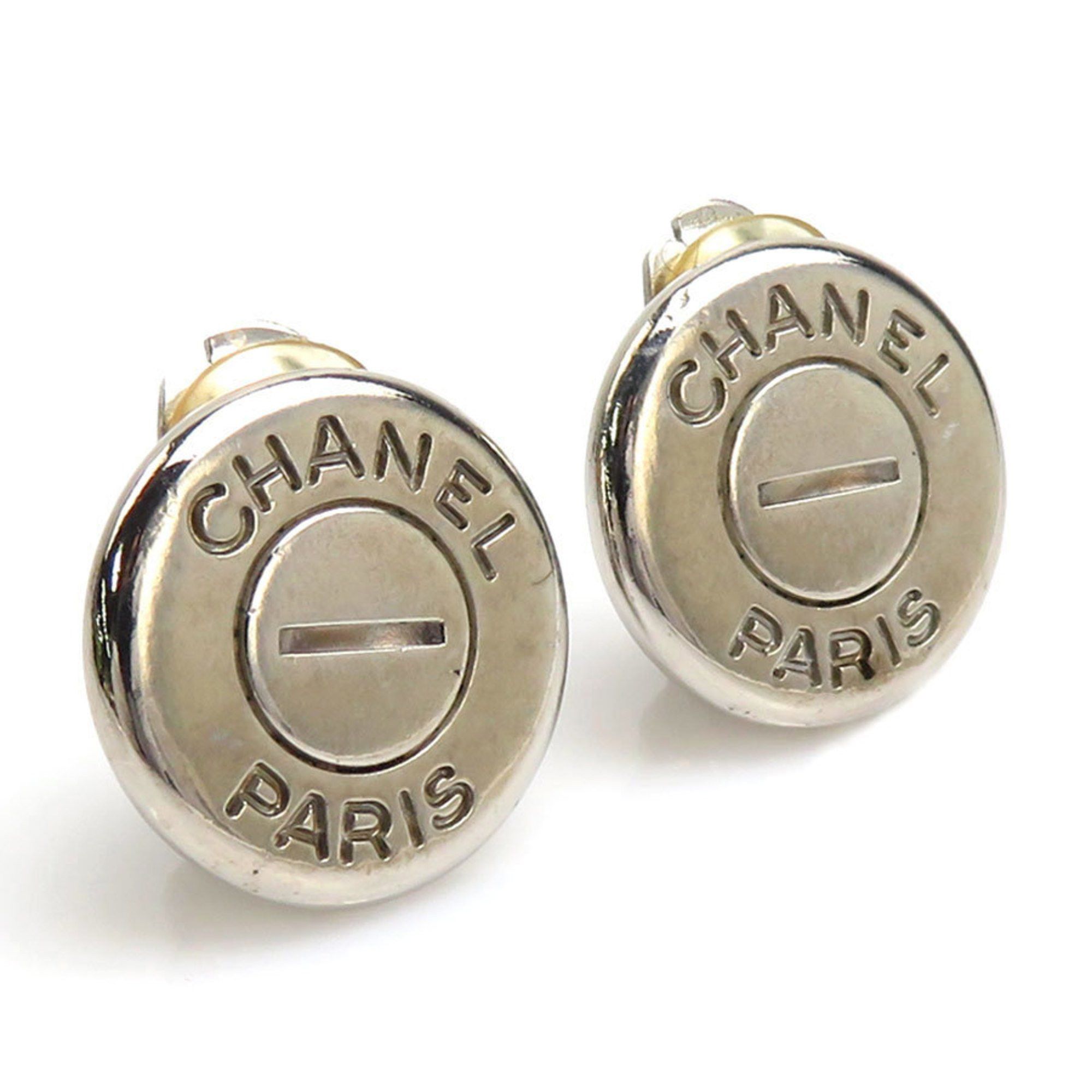 image of Chanel Earrings Metal Silver Ladies, Women's
