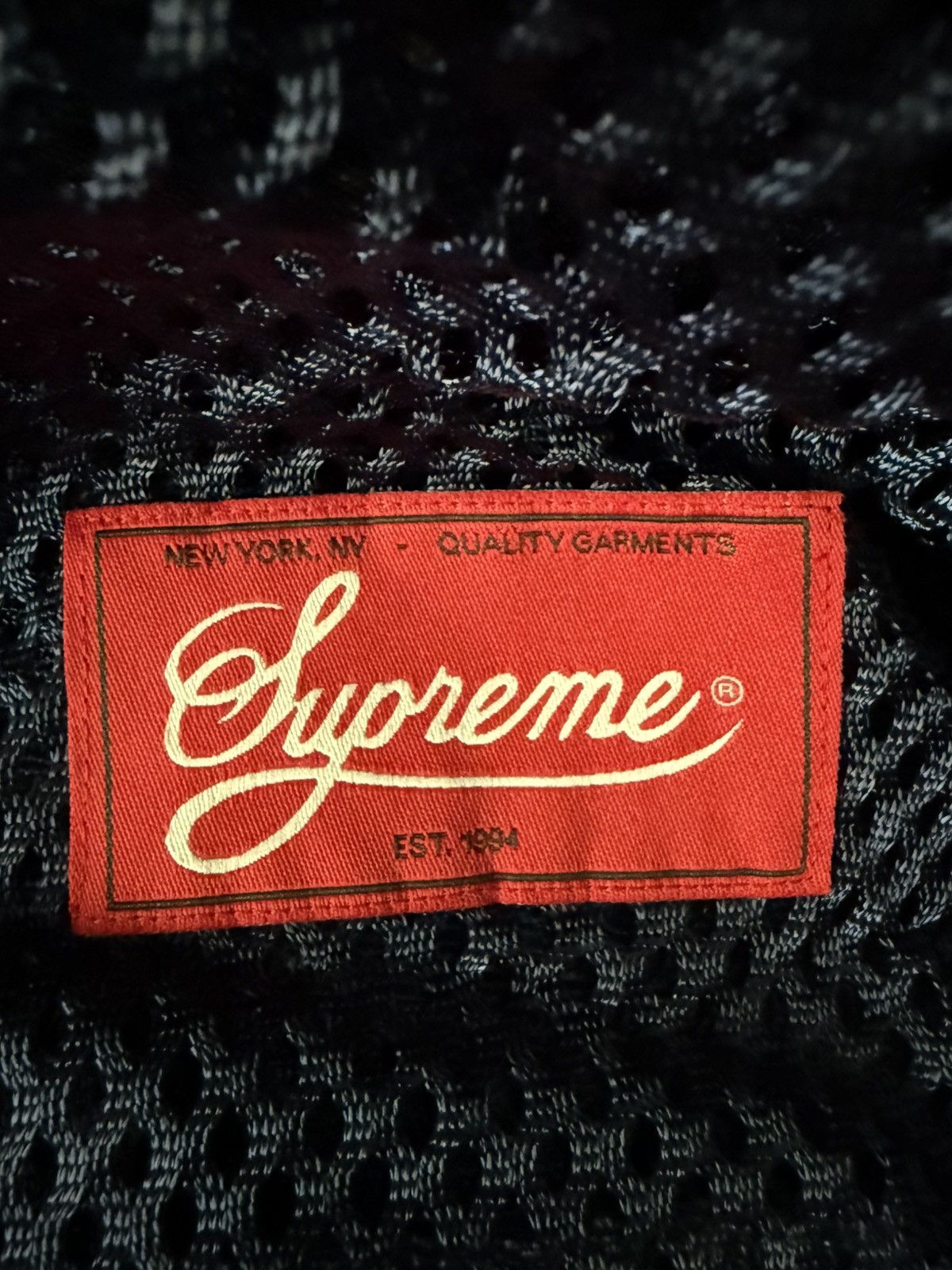 Supreme Supreme Mesh Baseball Jersey Navy Size US M / EU 48-50 / 2 - 5 Thumbnail