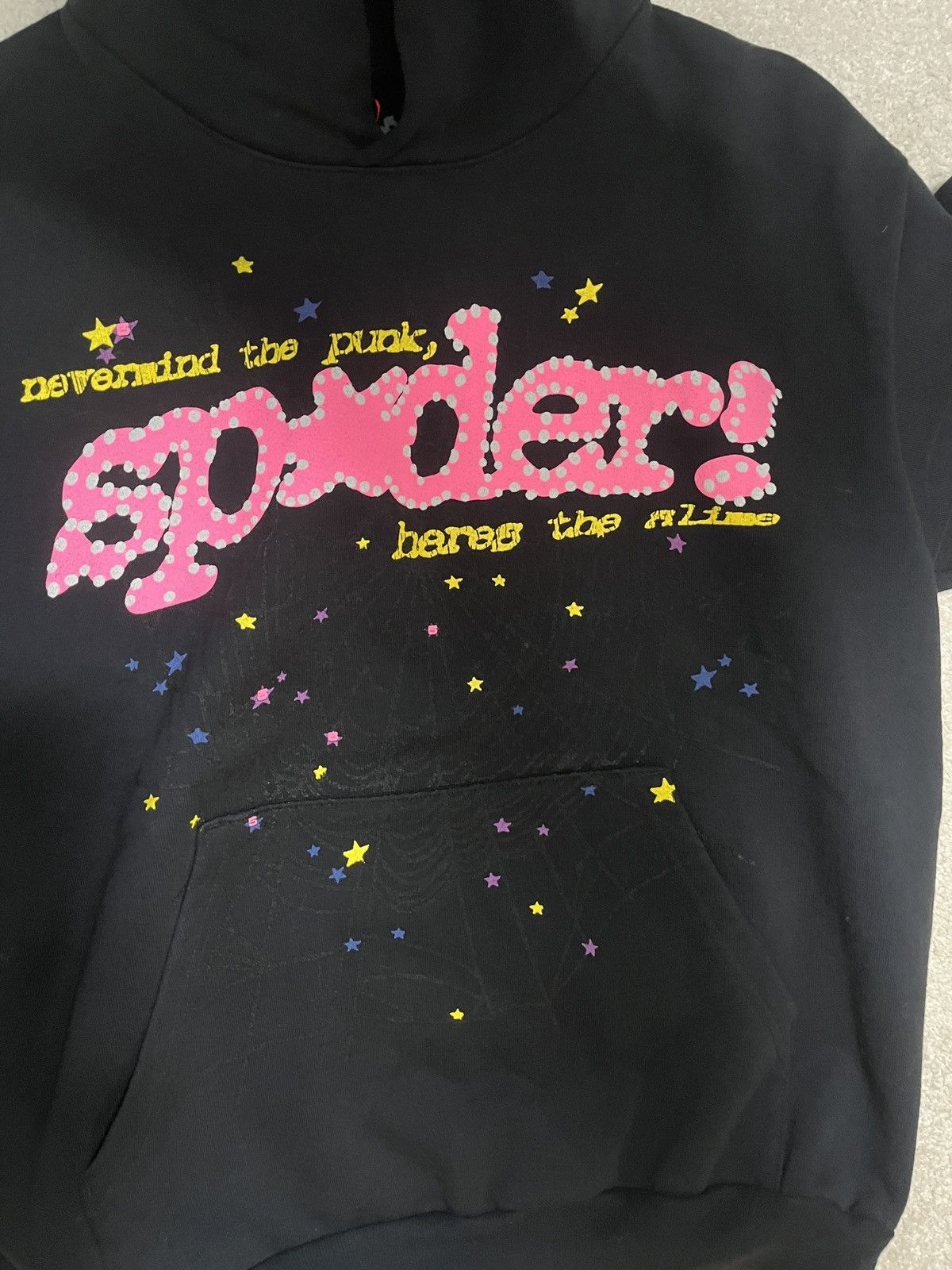 Sp5der Black p*nk hoodie v2 Size US L / EU 52-54 / 3 - 1 Thumbnail