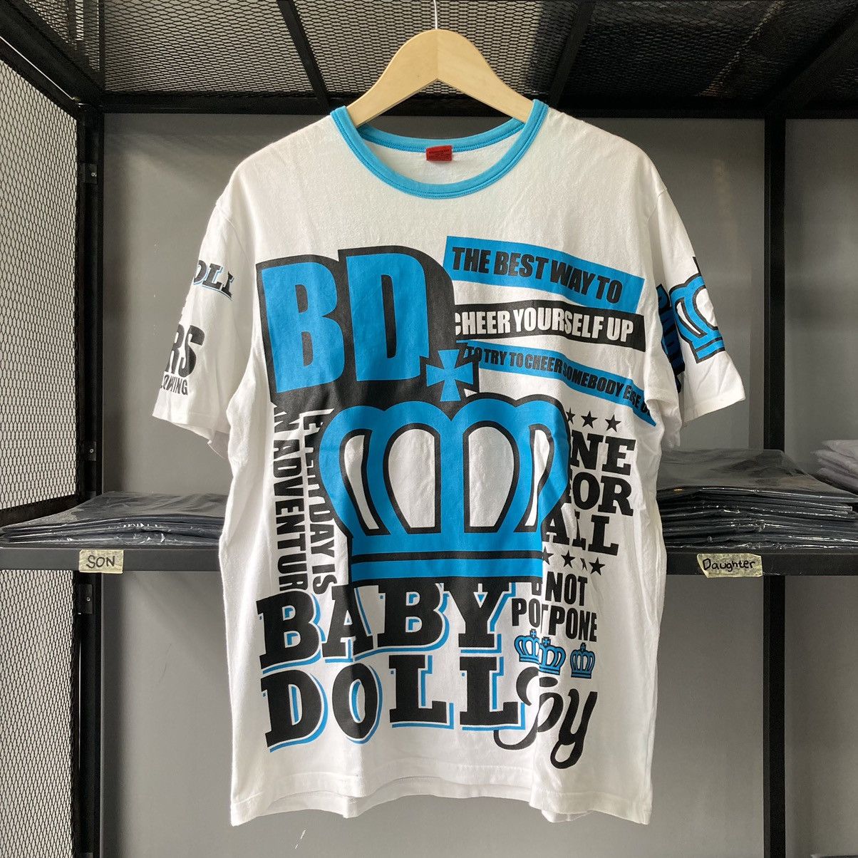 Japanese Brand × Vintage Japanese Y2K Babydoll Bold Graphic Full Print Tees Size US XL / EU 56 / 4 - 1 Thumbnail