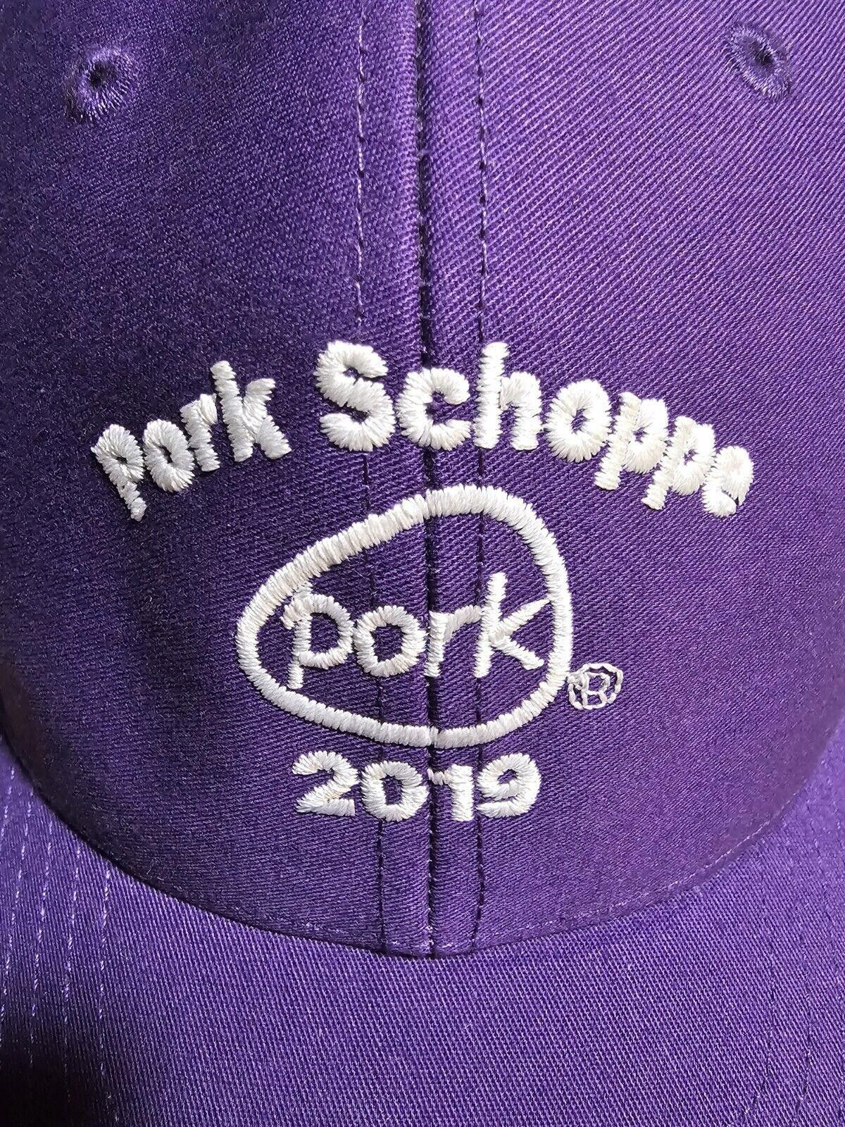 Designer Pork Schoppe 2019 Baseball Cap Hat WI State Fair Purple Size ONE SIZE - 3 Thumbnail