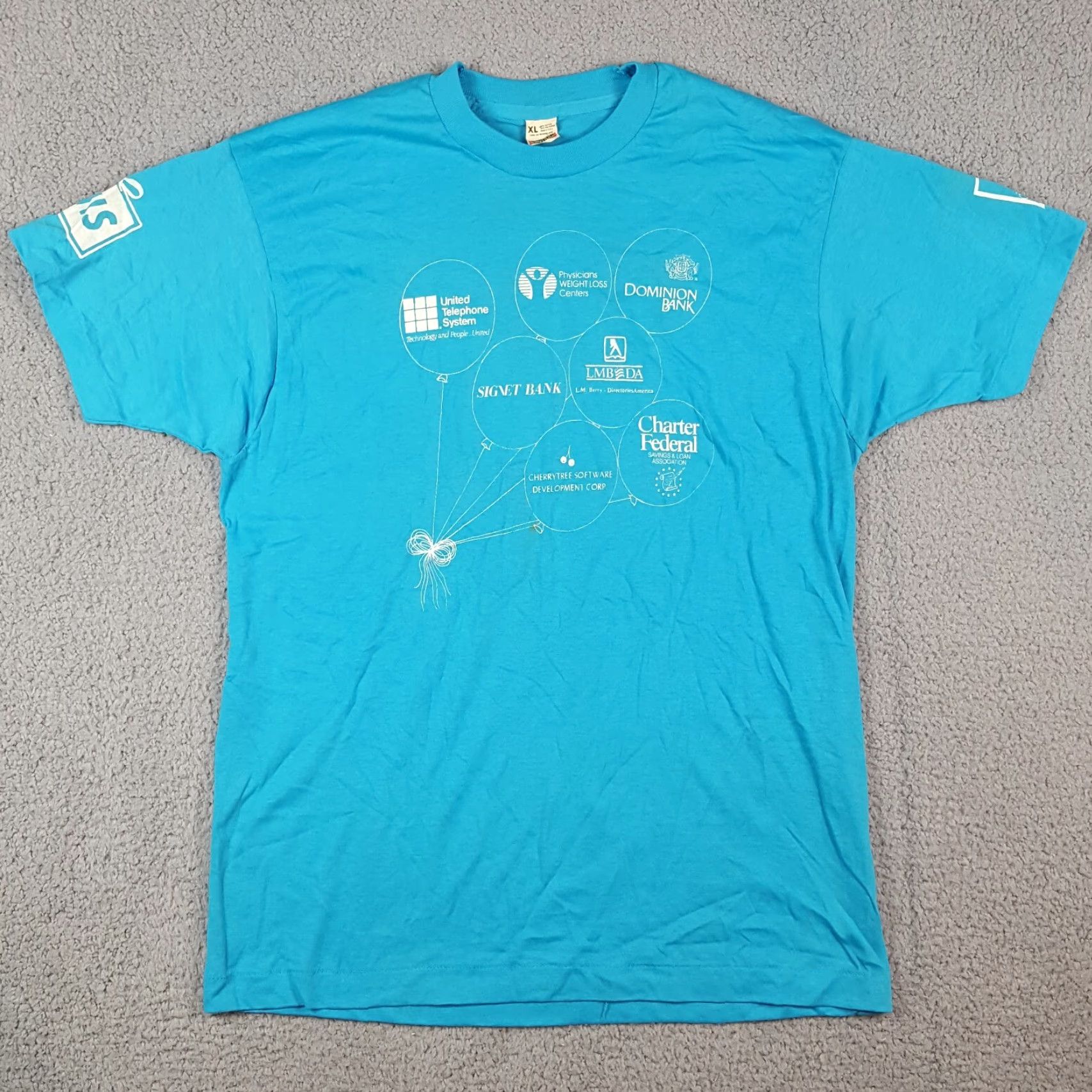 Vintage VINTAGE 80s Screen Stars Cotton T-Shirt Men Small Blue Running Retro College Sports Y2K Size US S / EU 44-46 / 1 - 2 Thumbnail