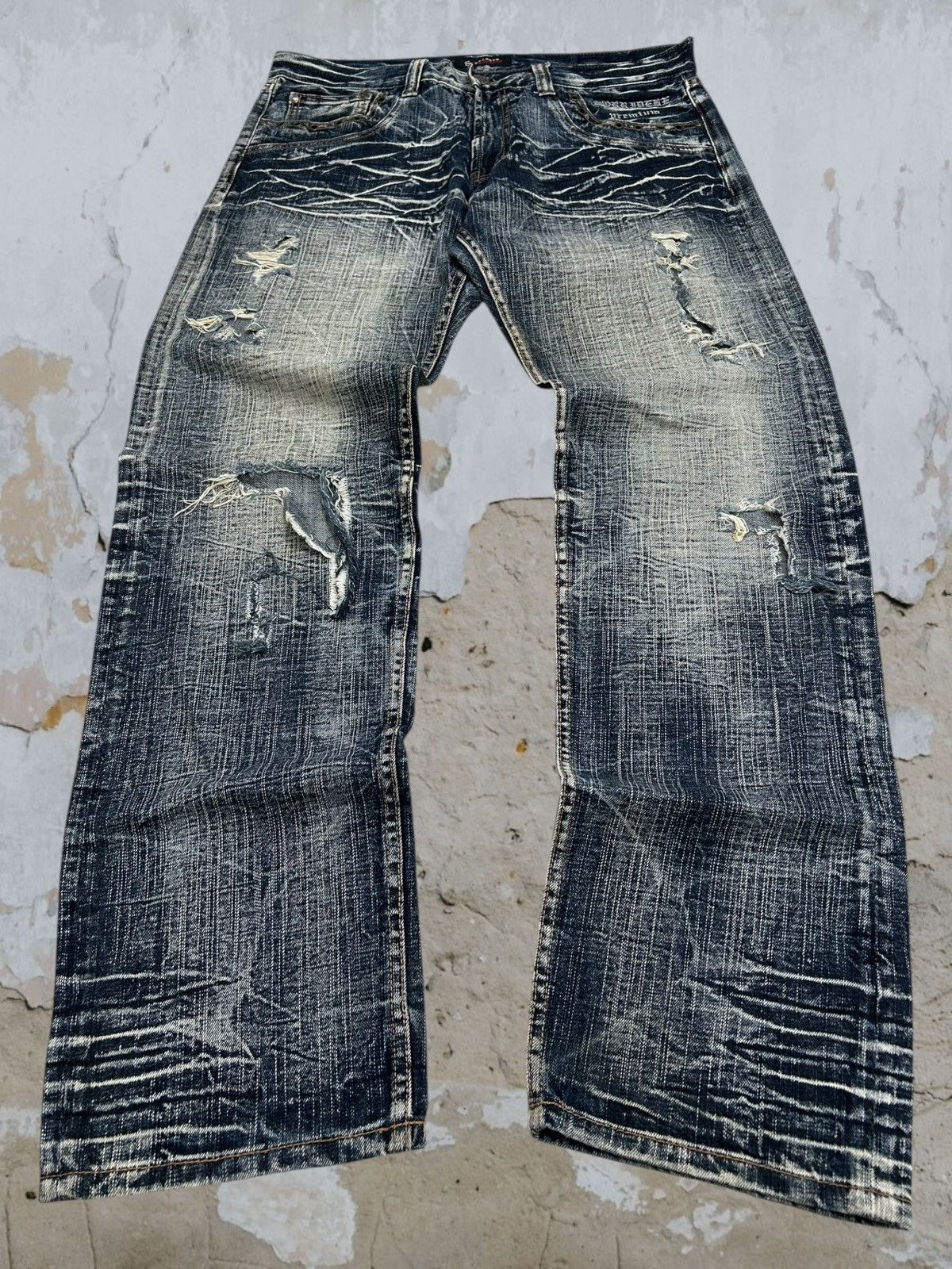 Vintage Sorridere Washed Whisker Distressed