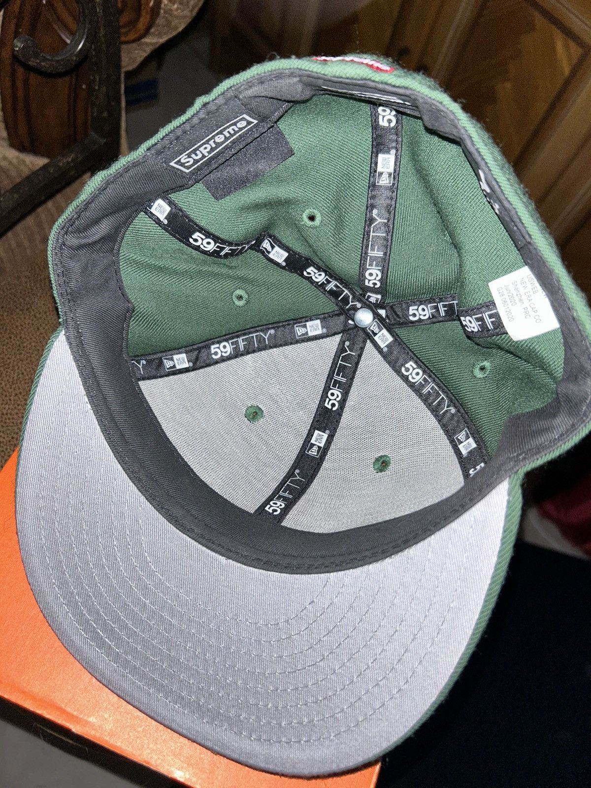 Supreme Supreme S Logo New Era Cap Bright Olive FW20 NEW Size ONE SIZE - 4 Thumbnail