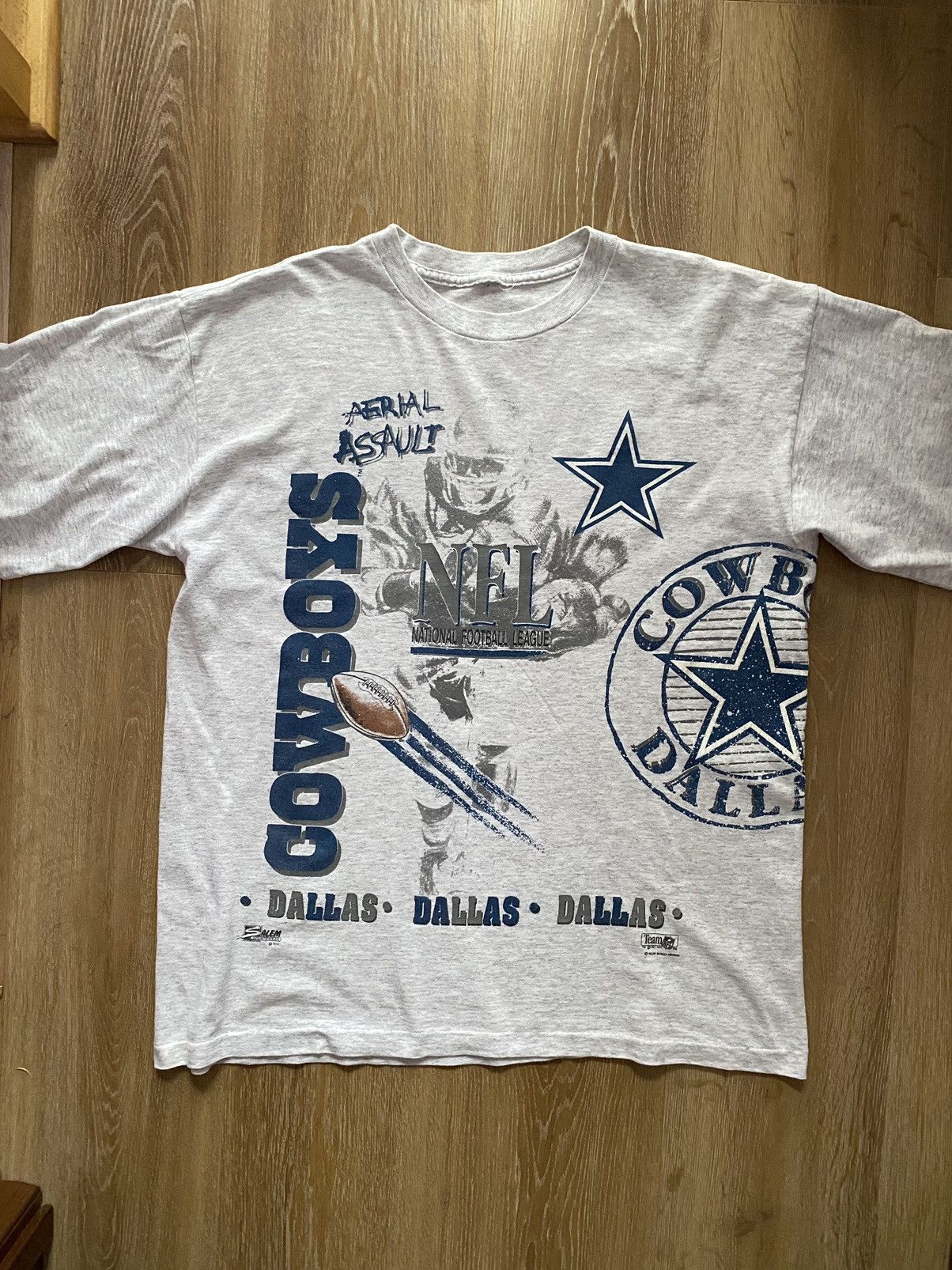 NFL Vintage 90s Dallas Cowboys All Over Print 1991 Football y2k Size US XL / EU 56 / 4 - 2 Thumbnail