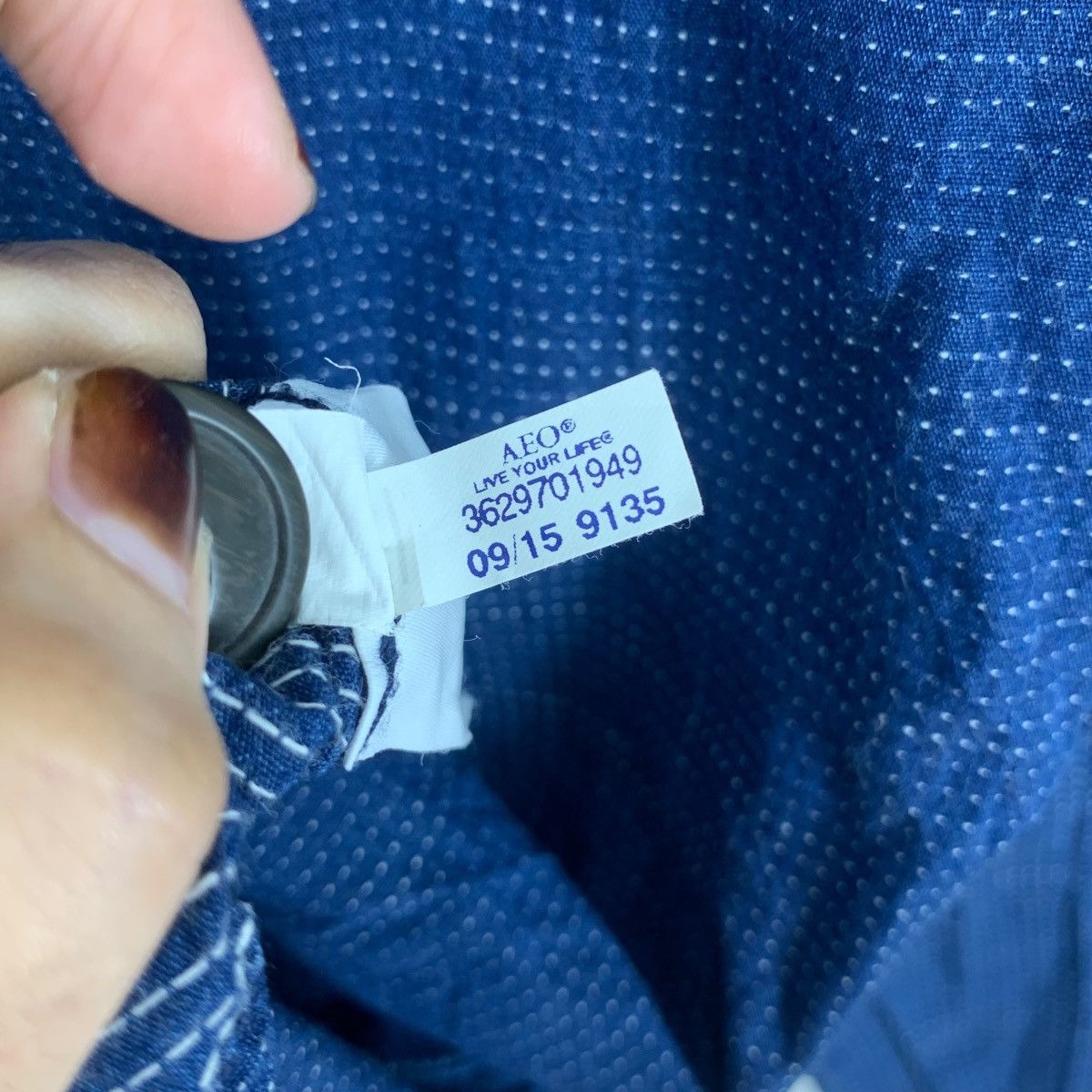 American Eagle Outfitters Vintage AMERICAN EAGLE OUTFITTERS Pure Indigo Hoodie Size US M / EU 48-50 / 2 - 12 Thumbnail