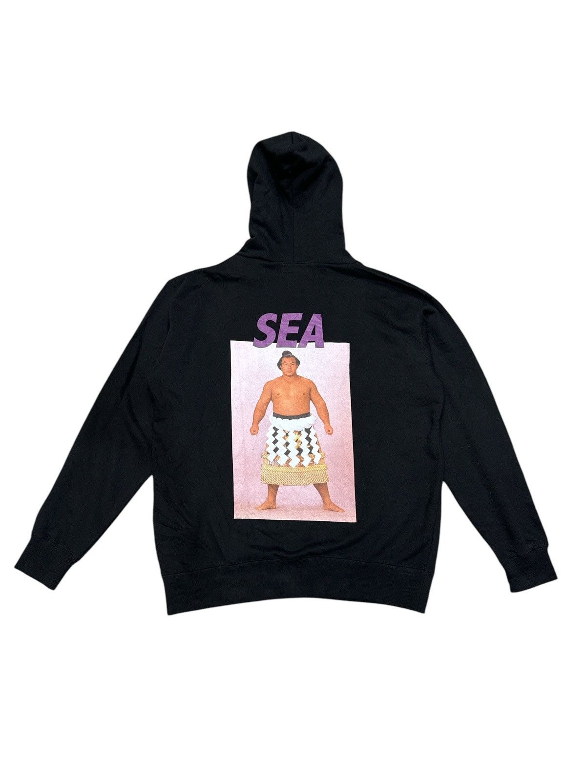 Print Hoodie Off White Ocean Hoodie WIND AND SEA X CHIYO FUJI SUMP