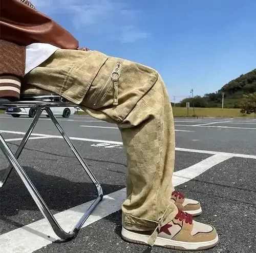 Japanese Brand × Jean Elastic Waist Mens Chessboard Wide Leg Jeans Size US 30 / EU 46 - 2 Thumbnail