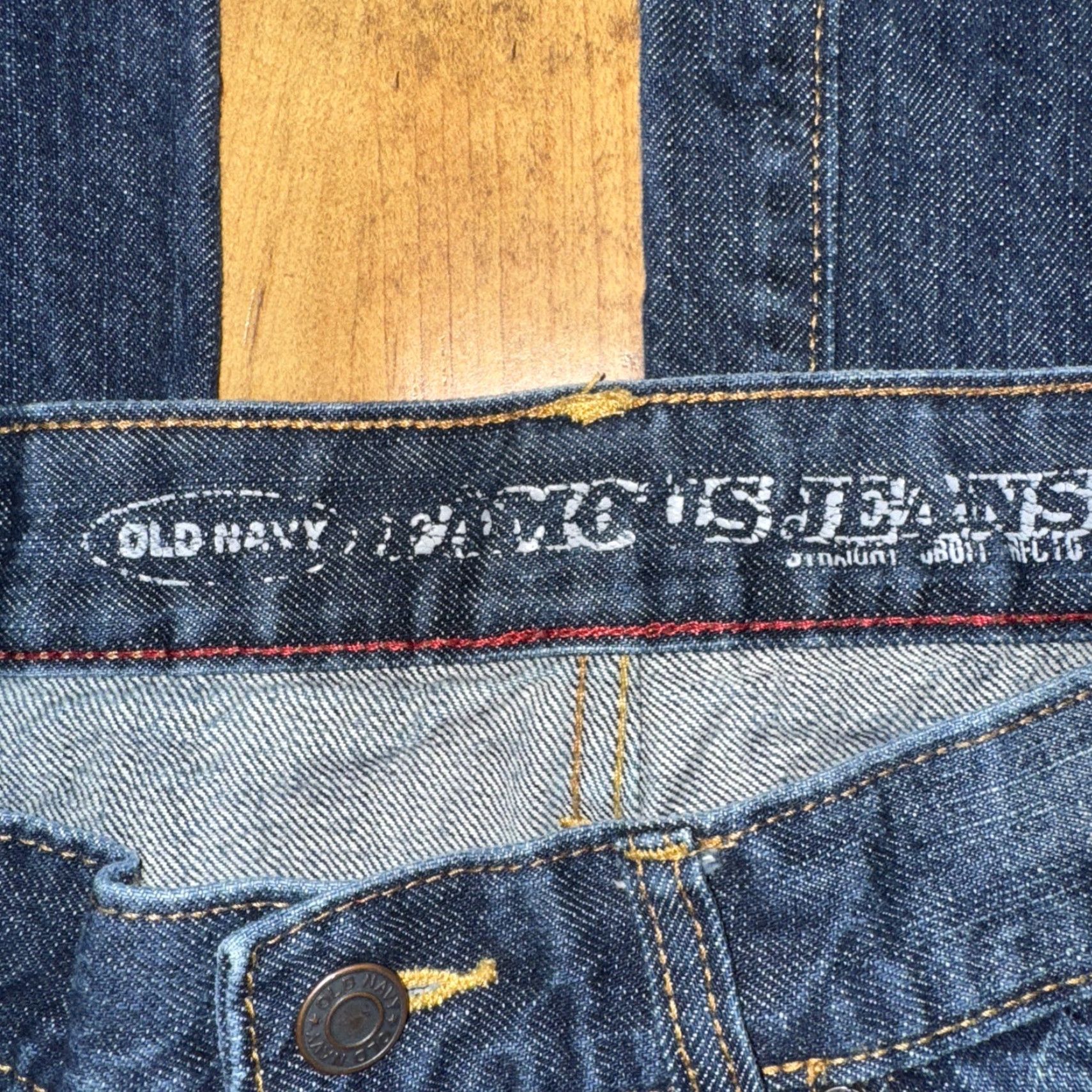 Old Navy Old Navy Jeans Red Line Raw Denim 32x30 Men Regular Denim Lined Straight Color Red Size 32 30 Straight-Line Jeans Size US 32 / EU 48 - 6 Thumbnail