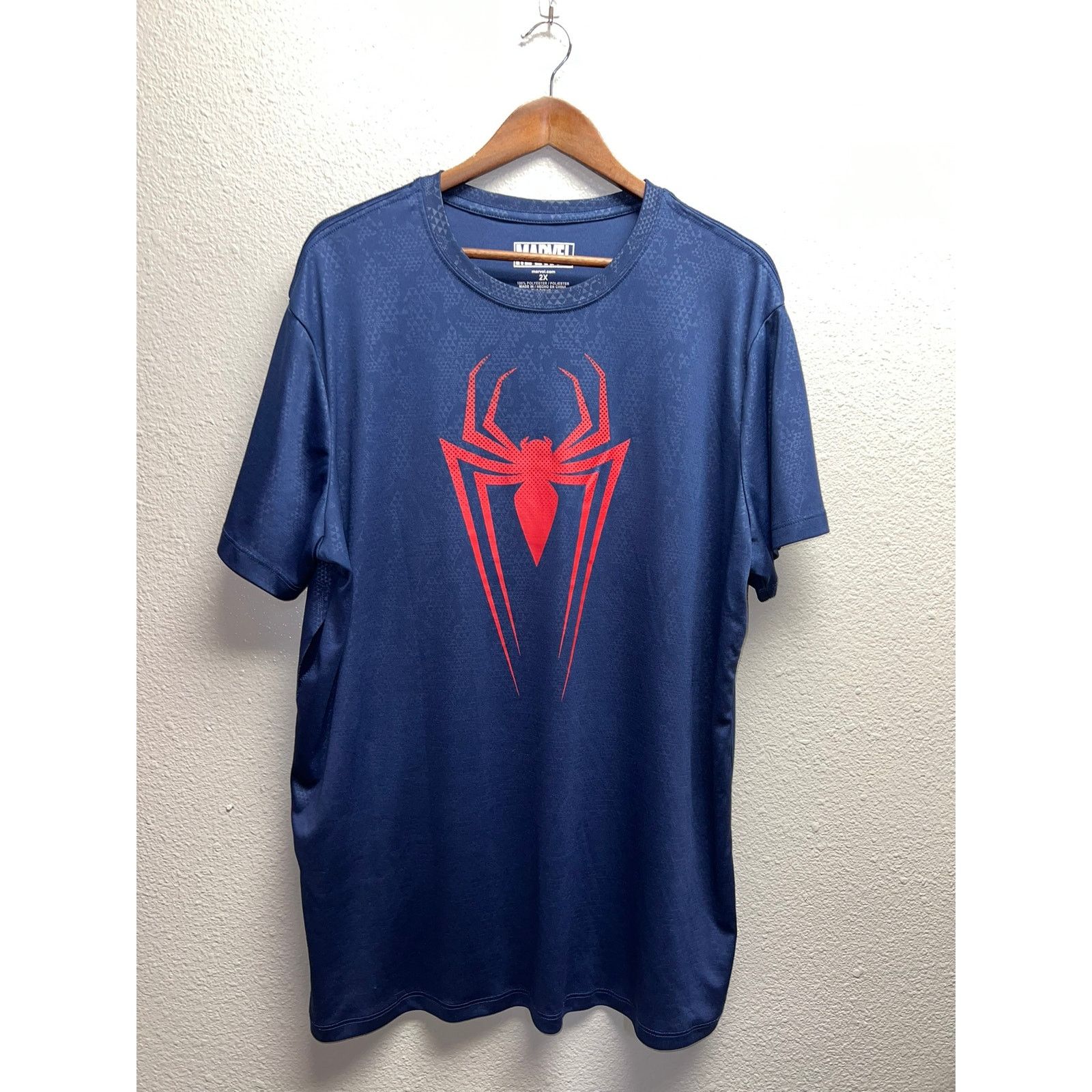 Marvel Comics Marvel Spiderman Polyester Shirt Spider-Man Blue Top 2XL Size US XXL / EU 58 / 5 - 1 Thumbnail