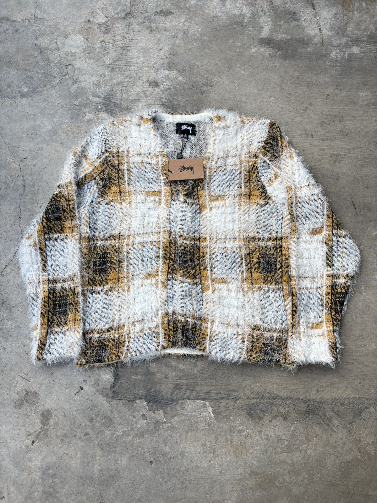 Stussy Stussy Hairy Plaid Cardigan Size US M / EU 48-50 / 2 - 1 Thumbnail