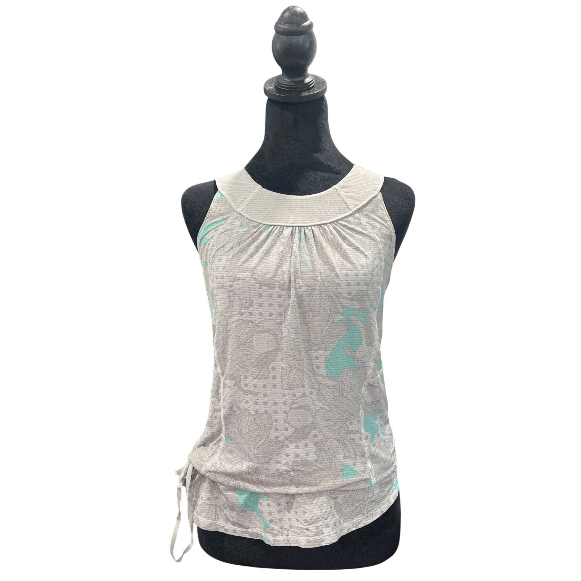 Lululemon Lululemon Womens Gray & Teal Racerback Athletic Tank Top Siz Size S / US 4 / IT 40 - 1 Thumbnail