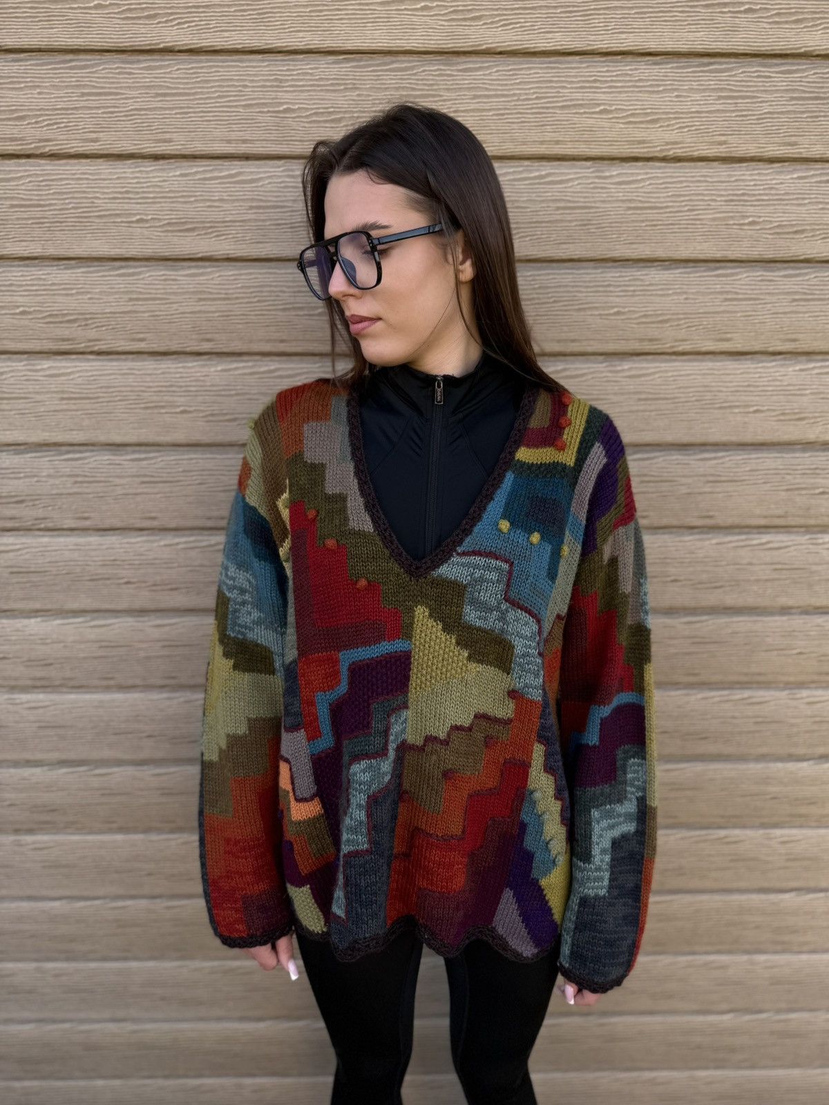 Other Peruvian Connection Alpaca Sweater Intarsia Knit Women M Size M / US 6-8 / IT 42-44 - 2 Thumbnail
