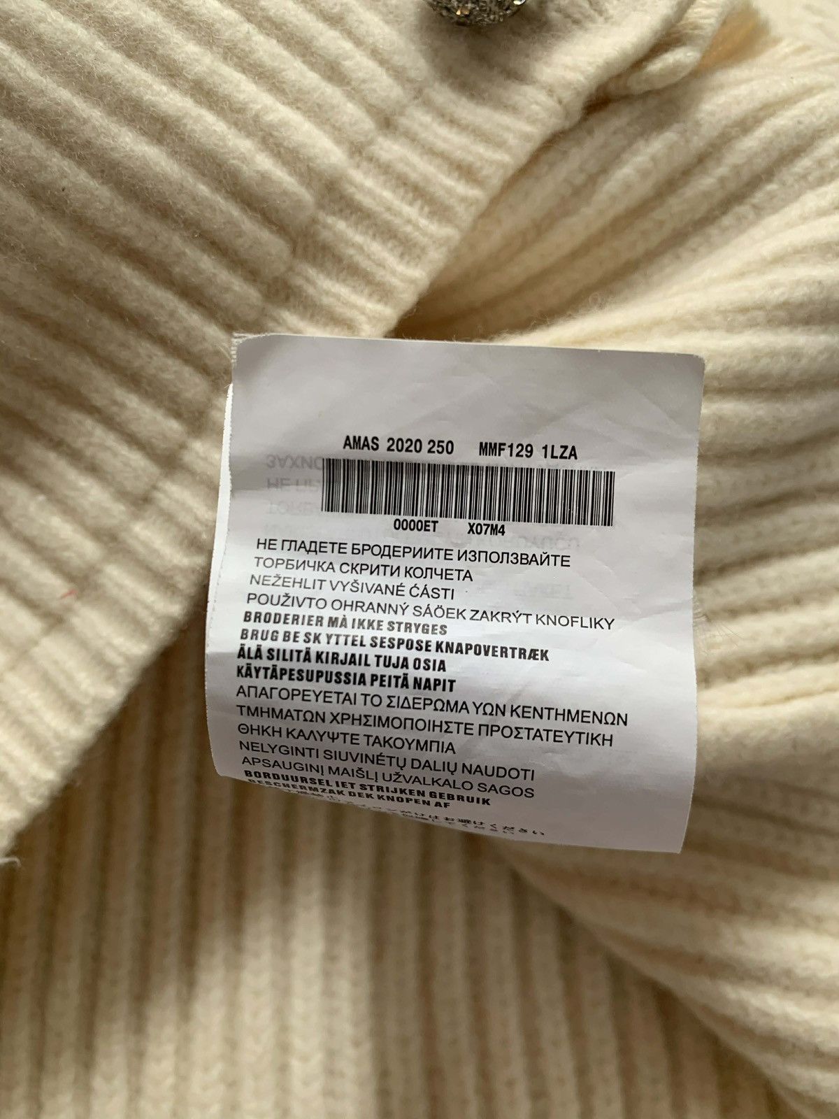 Miu Miu Miu Miu Wool Croptop Long Sleeve Shirt "Jewel Button" Size XS / US 0-2 / IT 36-38 - 7 Thumbnail