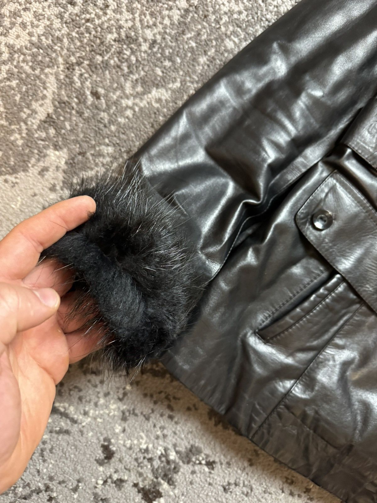 If Six Was Nine × Japanese Brand Y2K Genuine Leather Fur Collar Opium Owens Style Jacket Size US M / EU 48-50 / 2 - 3 Thumbnail