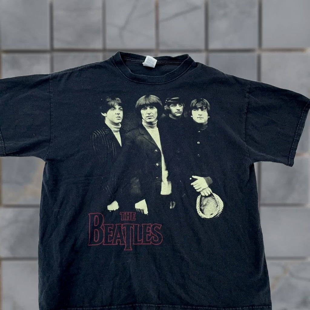 Gildan VINTAGE Beatles Shirt Men L Black Band Tee Concert Rock Music 90s Nike Size US L / EU 52-54 / 3 - 1 Thumbnail