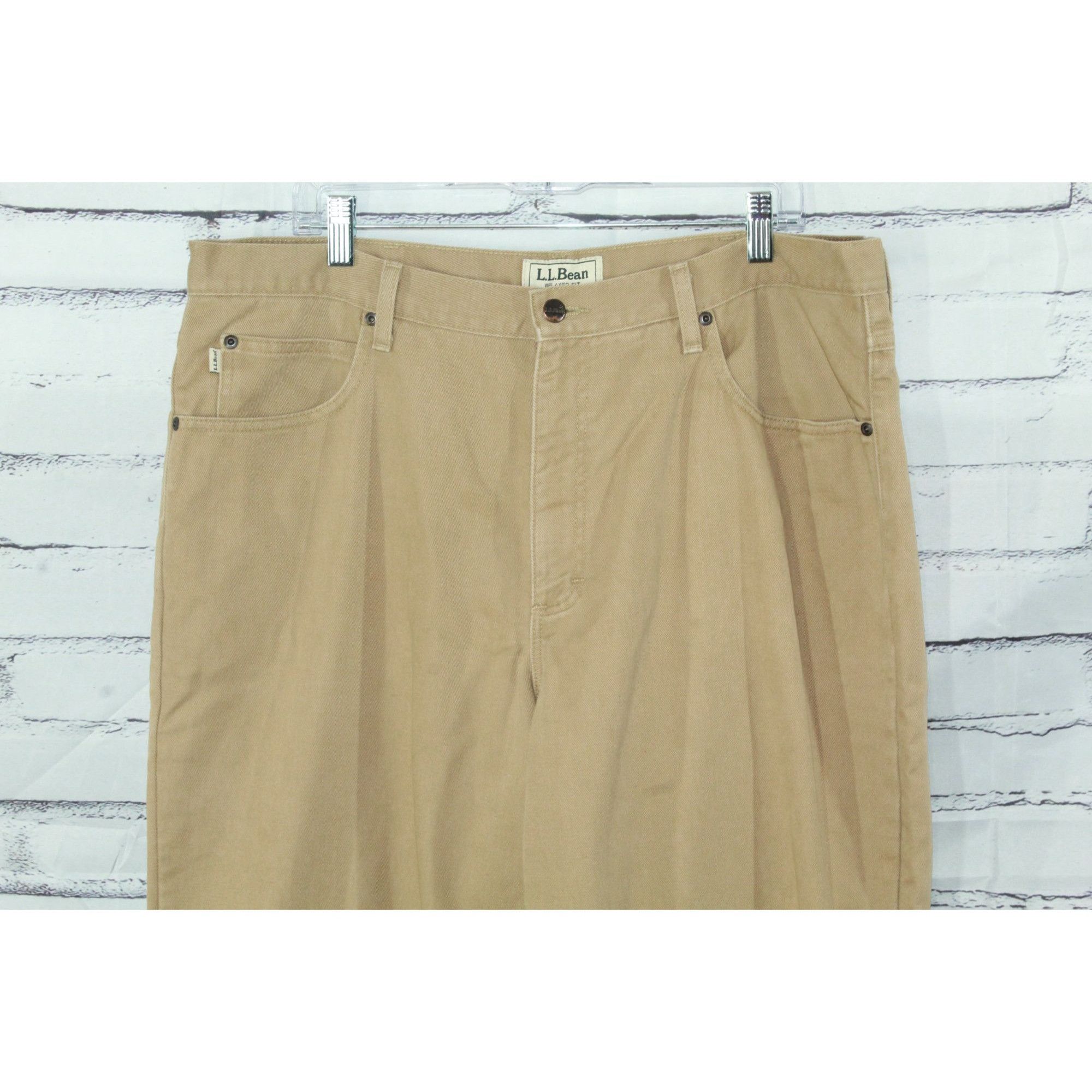 L.L. Bean LL Bean Khaki Pleated Lined Chino Pants Size US 40 / EU 56 - 9 Thumbnail