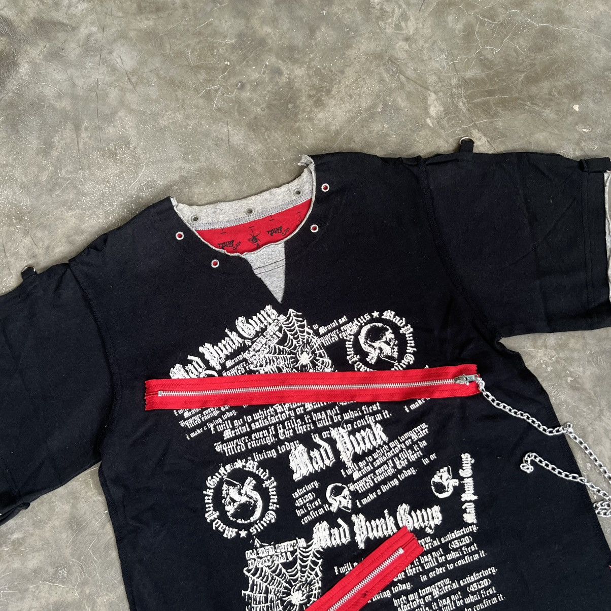 Seditionaries 2000s Mad Girl Punk Style Poem Zip Double Layered T-Shirt Size US S / EU 44-46 / 1 - 3 Thumbnail