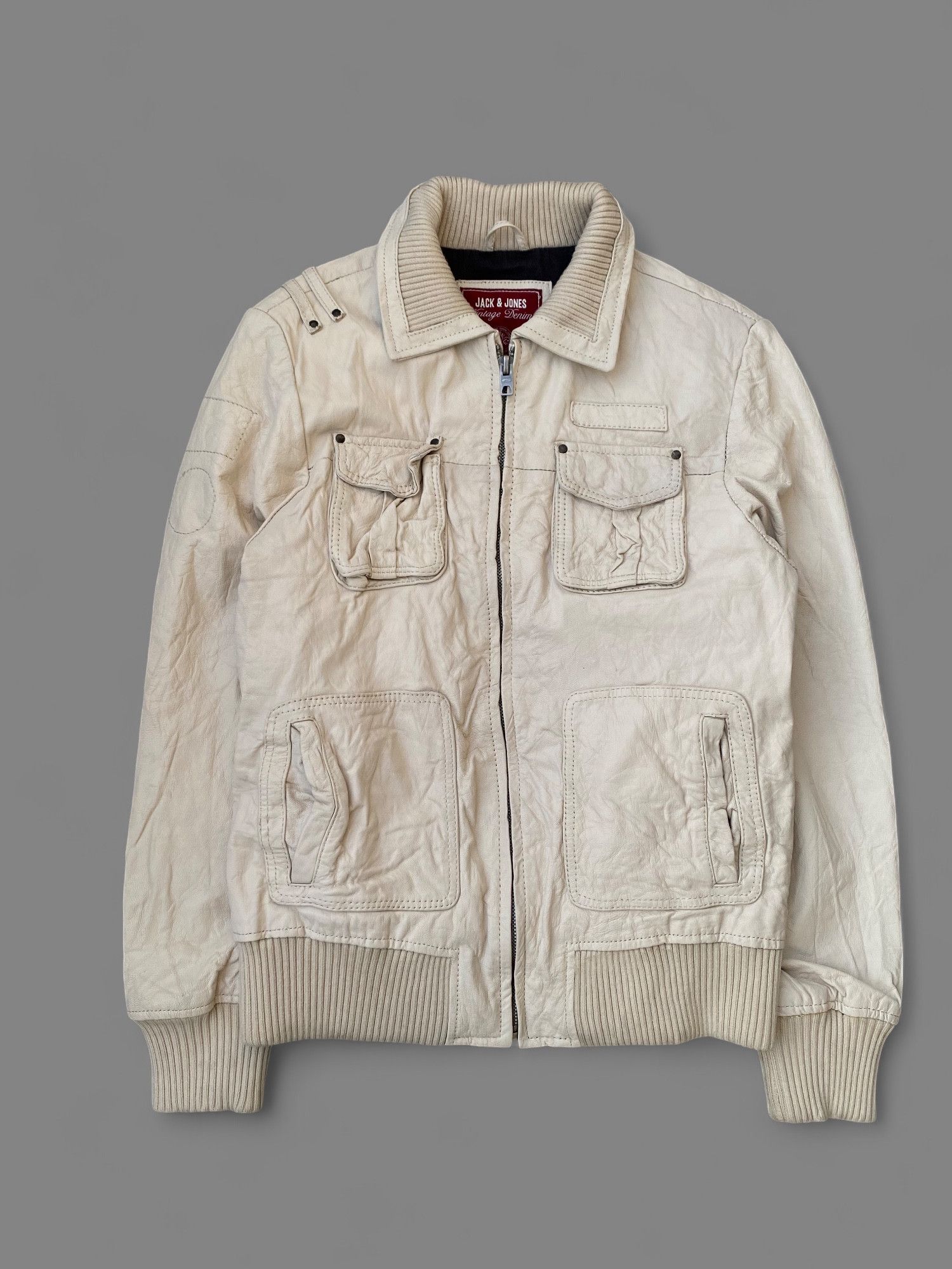 Jack & Jones Genuine Real Leather Jacket Avant Garde Goat Size US XL / EU 56 / 4 - 1 Thumbnail