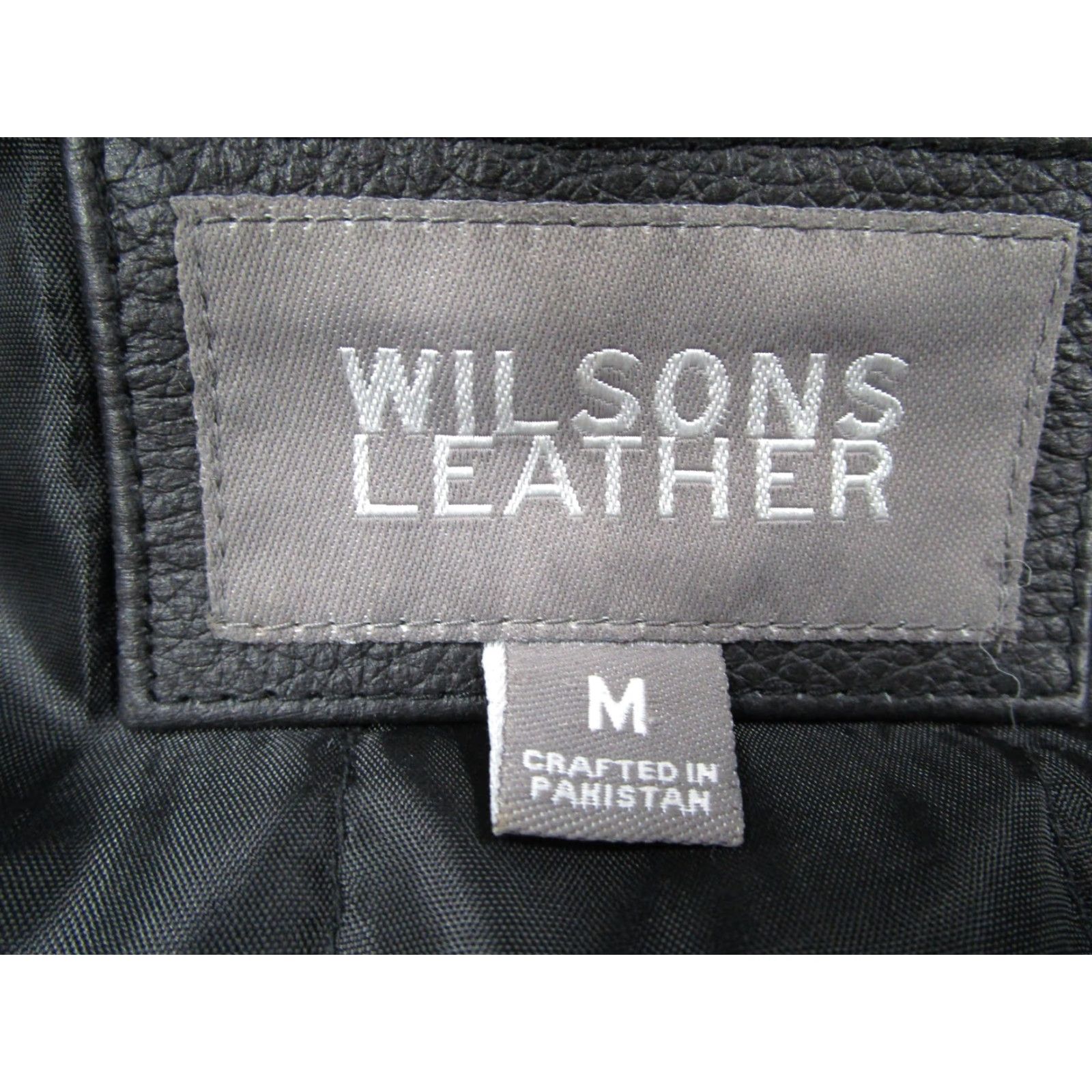Vintage Wilsons Leather Jacket Women Medium Black Motorcycle Biker Zip Pockets Lace Up Size M / US 6-8 / IT 42-44 - 2 Thumbnail