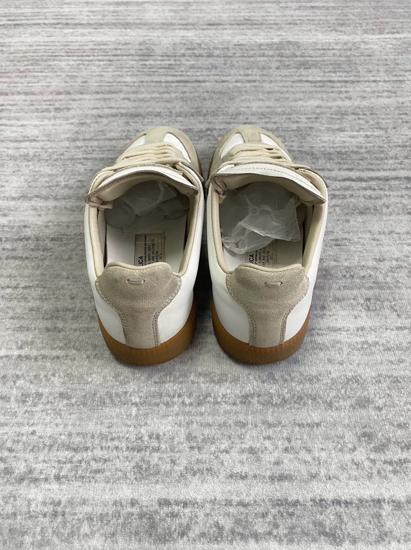 Maison Margiela MAISON MARGIELA German Trainer Cream/Gray EU 36.5 Size US 6 / IT 36 - 5 Thumbnail