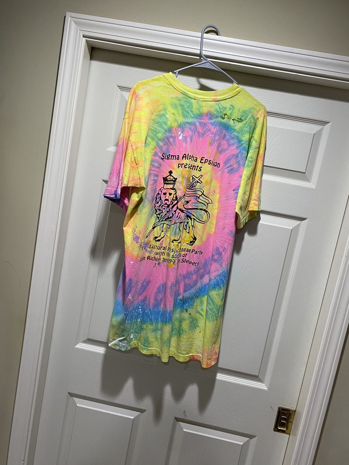Vintage Vintage 1993 Tie-Dye Paint Splatter Tee Size US XL / EU 56 / 4 - 2 Thumbnail