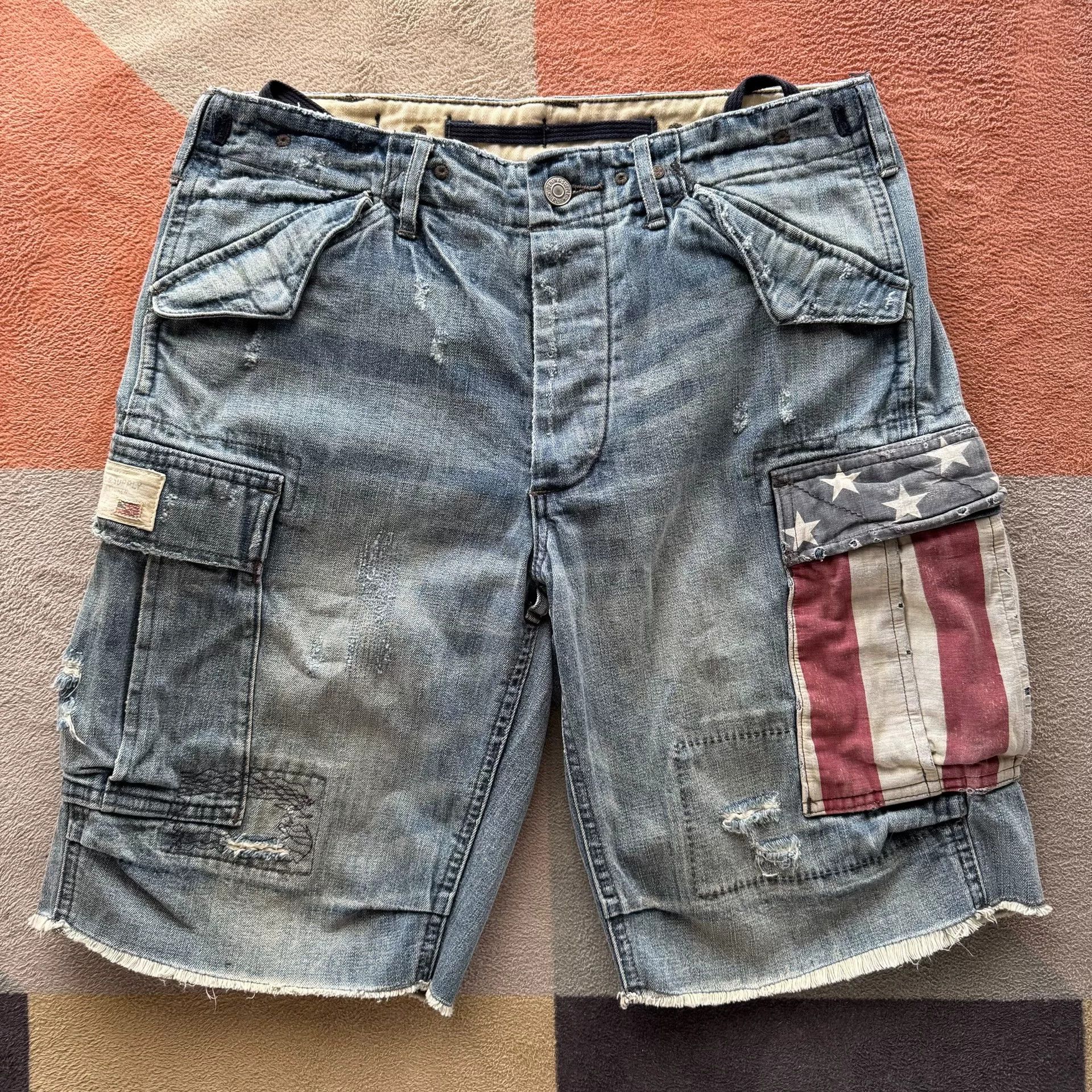 Denim & Supply Ralph Lauren Ralph Lauren Denim Supply Distressed Denim Shorts Size US 29 - 1 Thumbnail