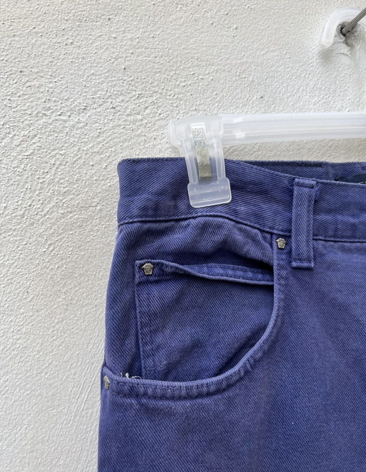 Versace Jeans Couture Vintage Versace Jeans Couture sun Faded Indigo Denim Baggy Size US 29 - 7 Thumbnail