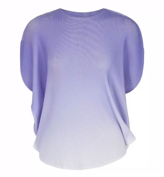 Issey Miyake Issey Miyake size:3 A gradient purple pleated round top Size XS / US 0-2 / IT 36-38 - 1 Thumbnail