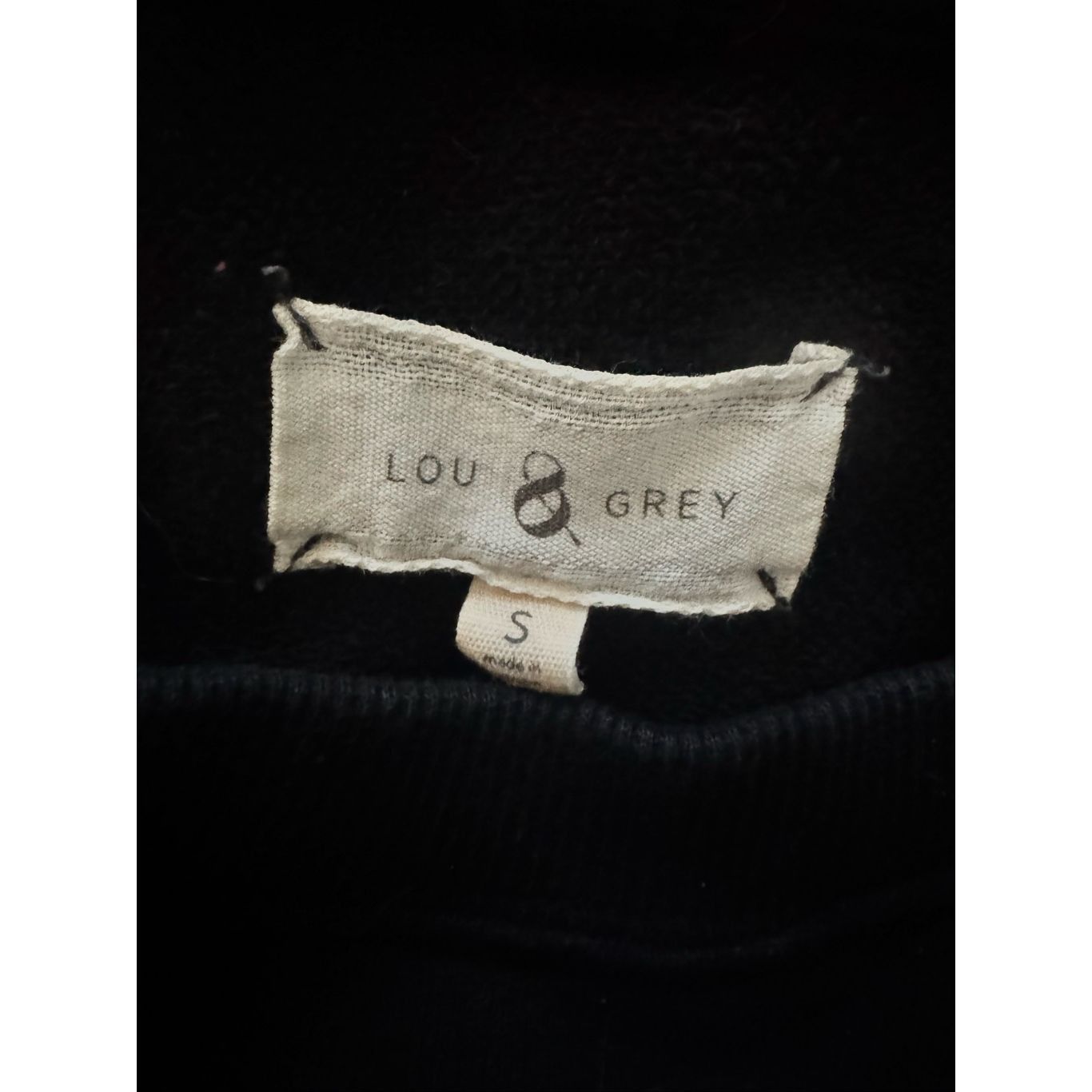 Lou & Grey Lou & Grey Black Crewneck Sweatshirt Women’s Small Cotton Bl Size S / US 4 / IT 40 - 3 Thumbnail