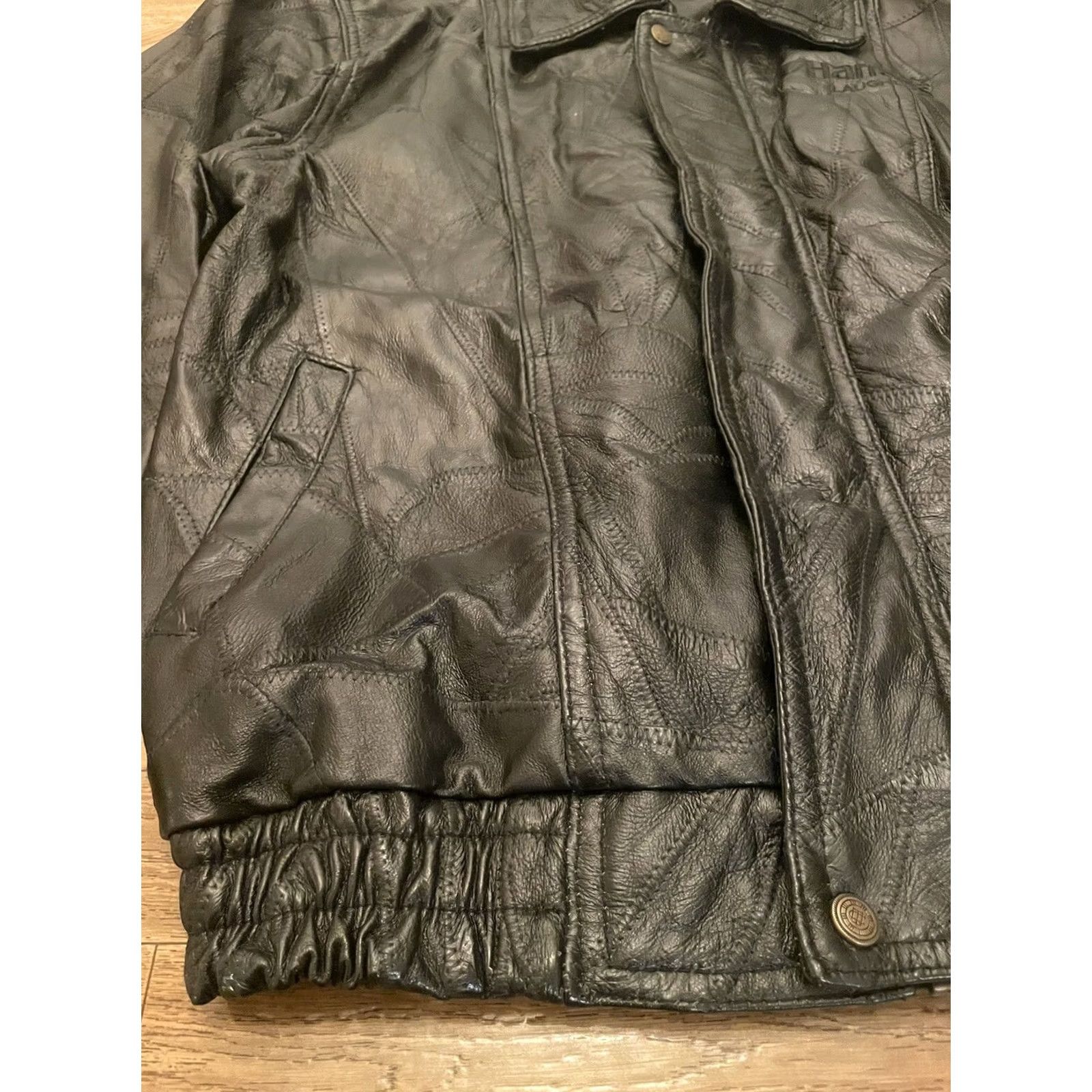 Vintage Vintage Bomber Leather Jacket - Black Size Large - Punk Biker Metal Size US L / EU 52-54 / 3 - 6 Thumbnail