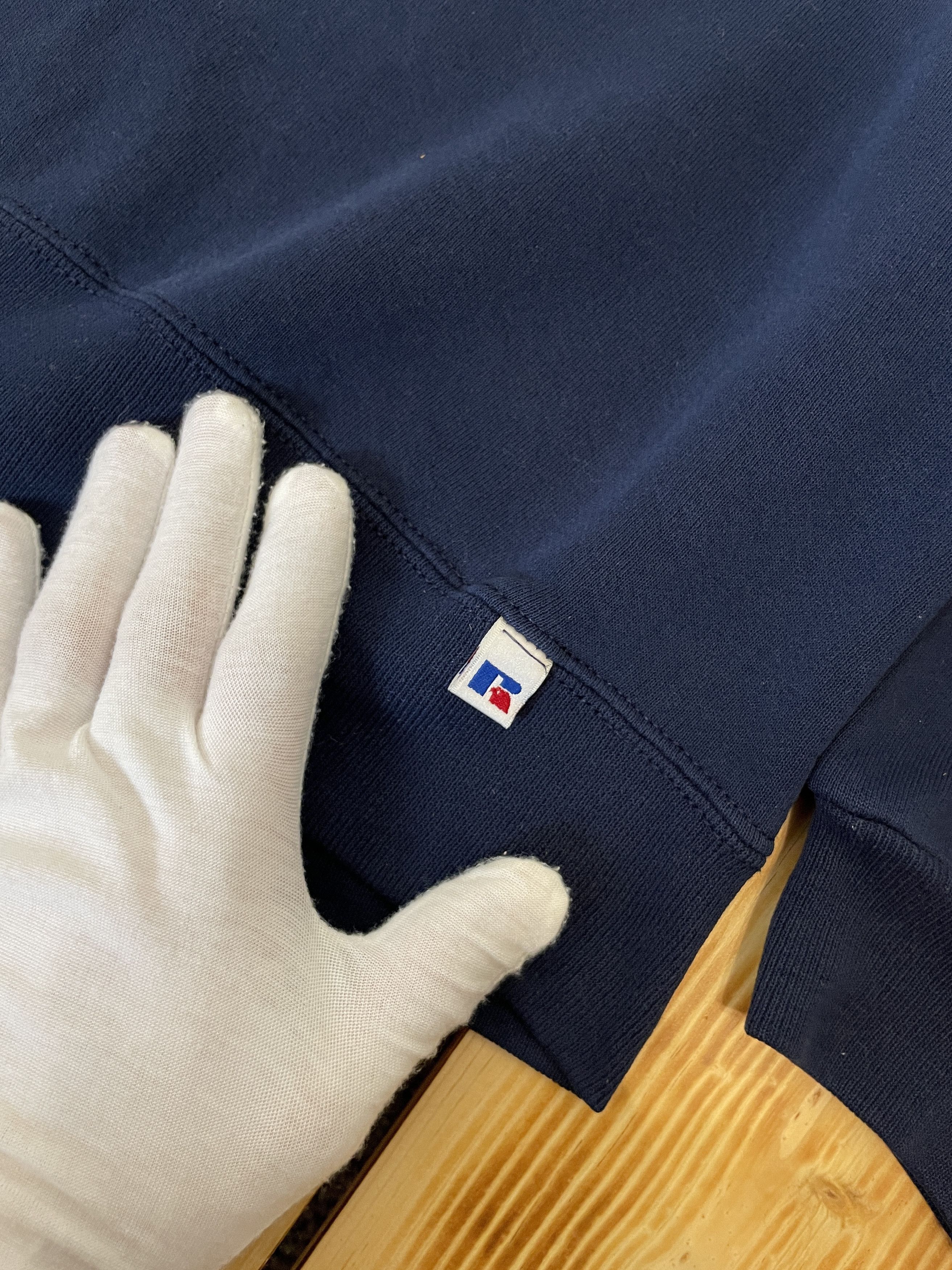 Russell Athletic Vintage Russell Athletic "GULLICKSON" Blank Sweatshirt Blue Size US L / EU 52-54 / 3 - 6 Thumbnail
