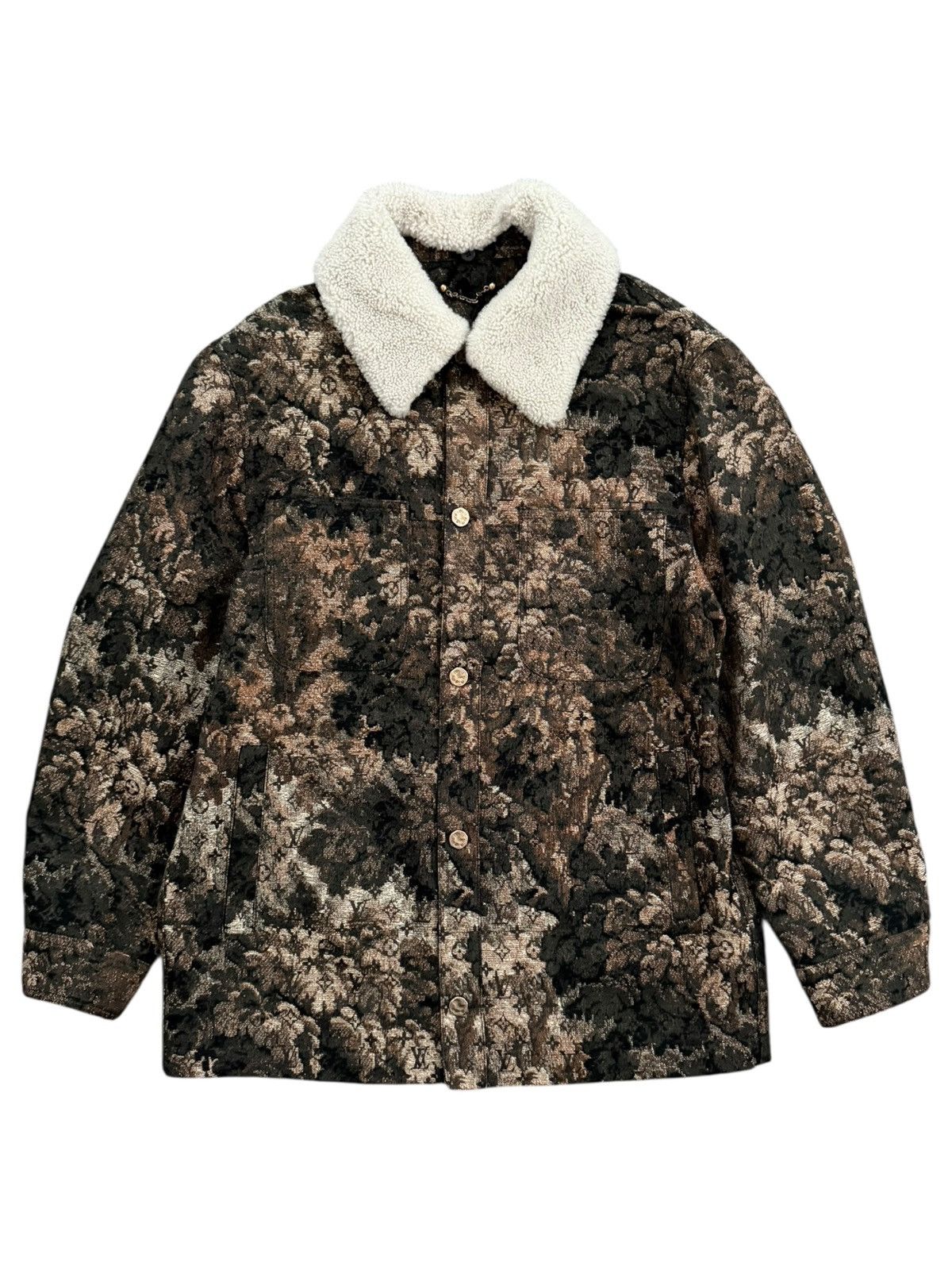 Louis Vuitton Louis Vuitton Tapestry Monogram Floral Shearling Jacket Size US L / EU 52-54 / 3 - 1 Thumbnail