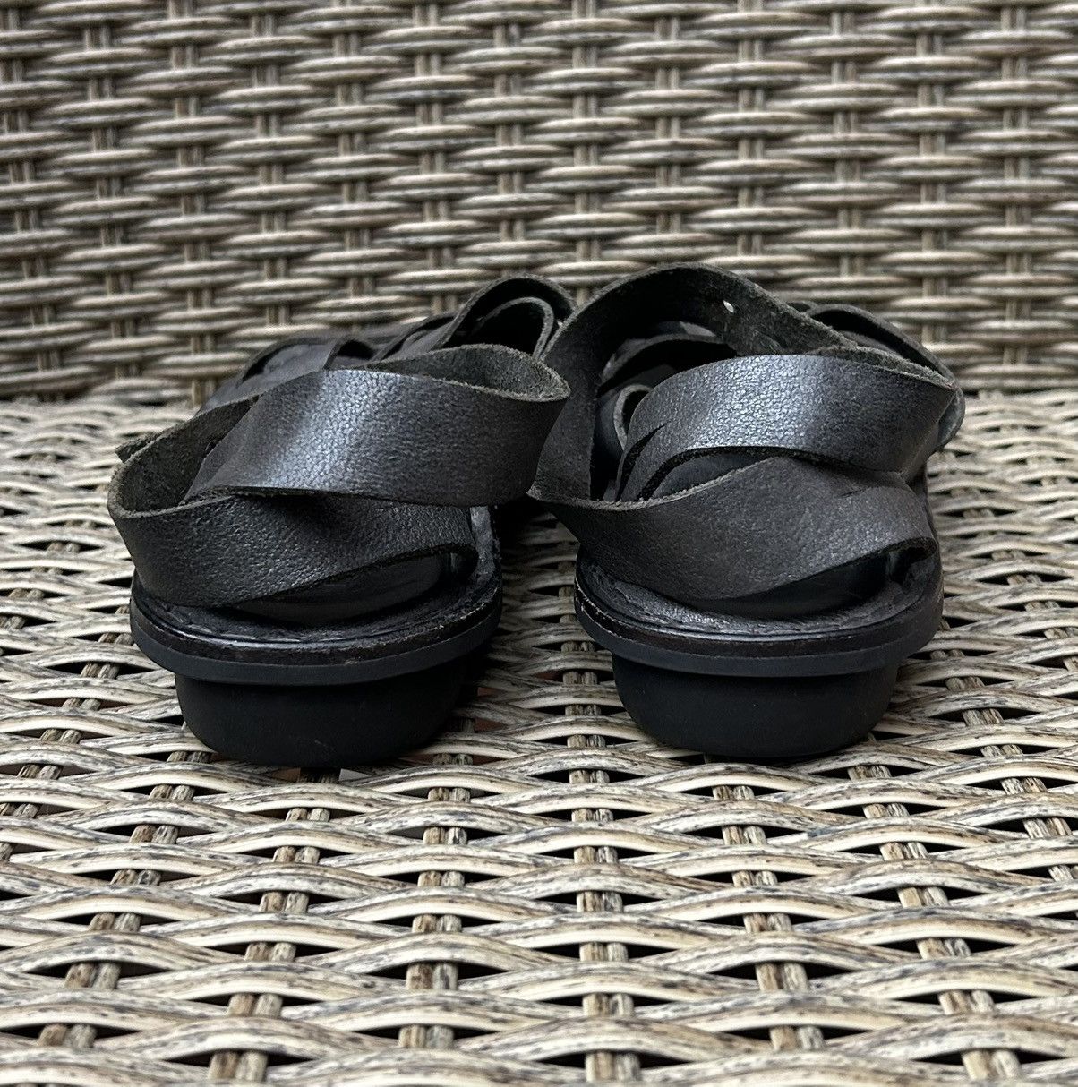 Trippen Trippen Swamp F Black Leather Sandals Size 36 Size US 6 / IT 36 - 3 Thumbnail