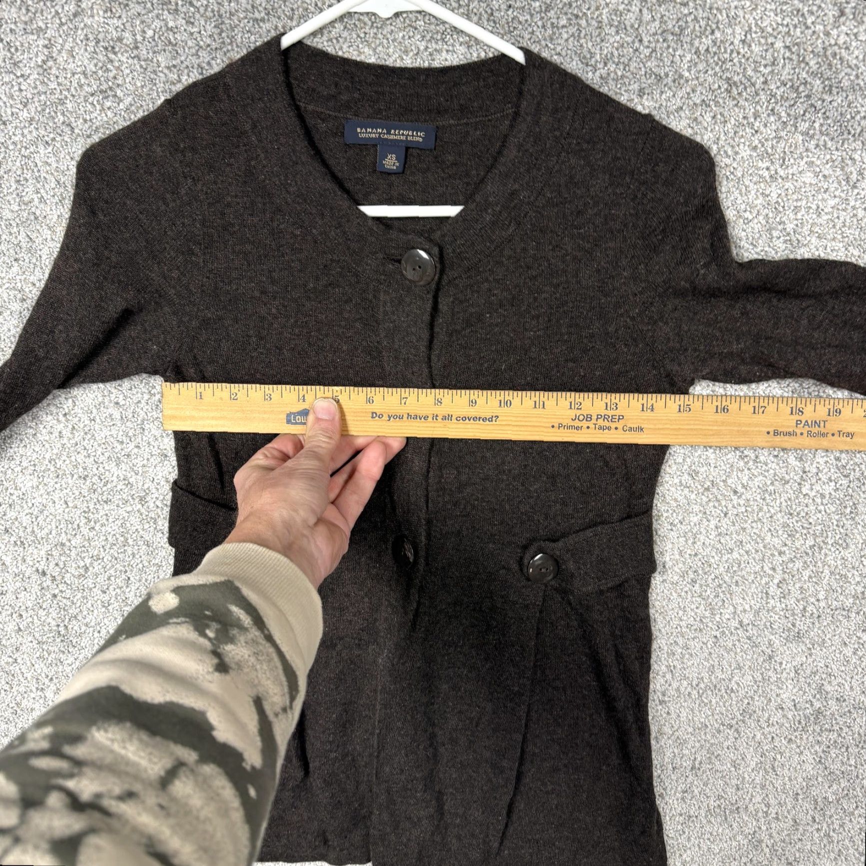 Banana Republic VINTAGE Banana Republic Cardigan Sweater Womens XS Brown Wool Blend Preppy 90s Crew Neck Long Sleeve Solid Knit Button Size XS / US 0-2 / IT 36-38 - 4 Thumbnail