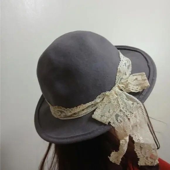 Other Vintage 60s/70s gray wool felt‎ hat Size ONE SIZE - 2 Thumbnail
