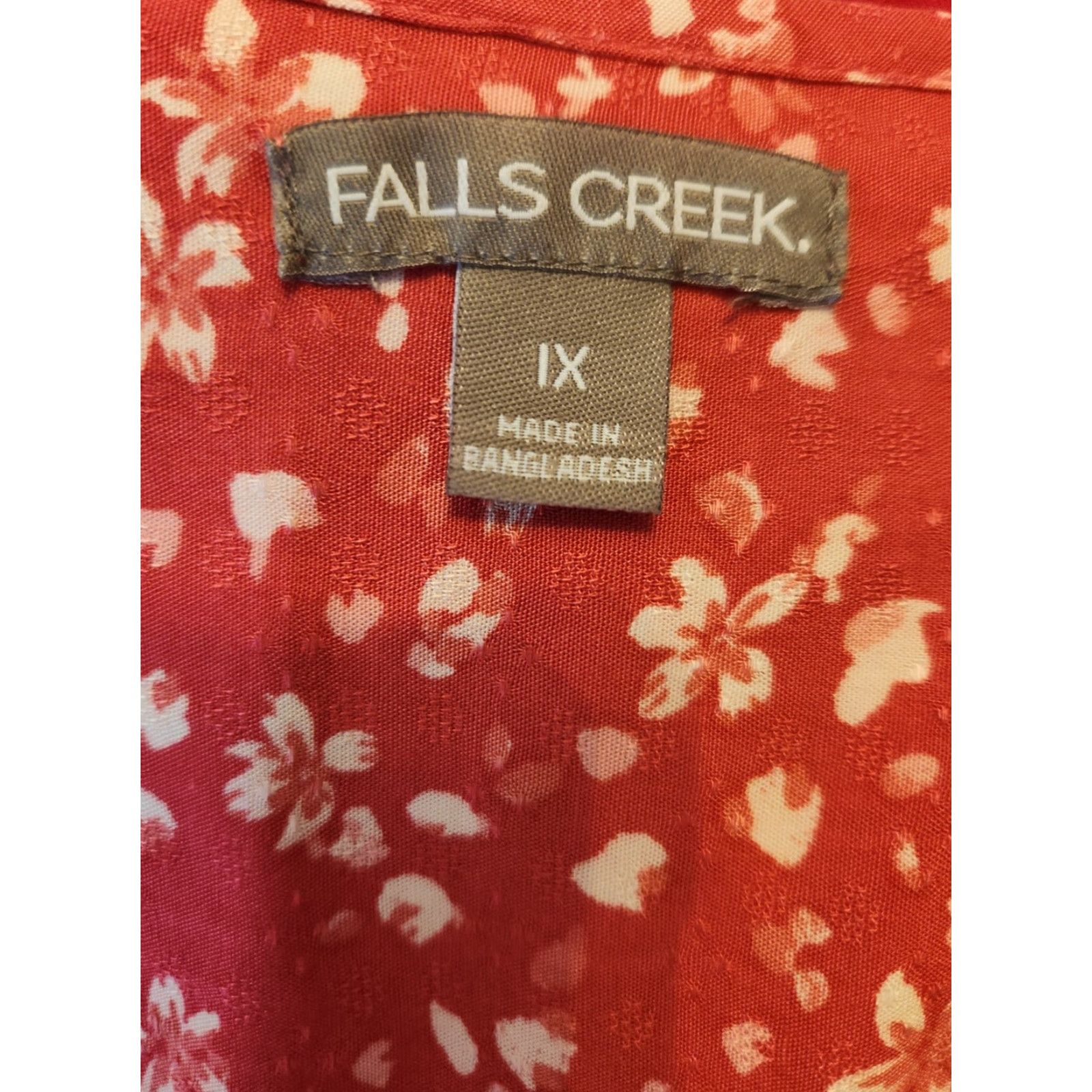 Vintage NWT Falls Creek Flower Floral Lace Swing Top 1X Pink Boho Hippie Round Neck Short Sleeve Blouse Womens Plus Size Size XL / US 12-14 / IT 48-50 - 7 Thumbnail