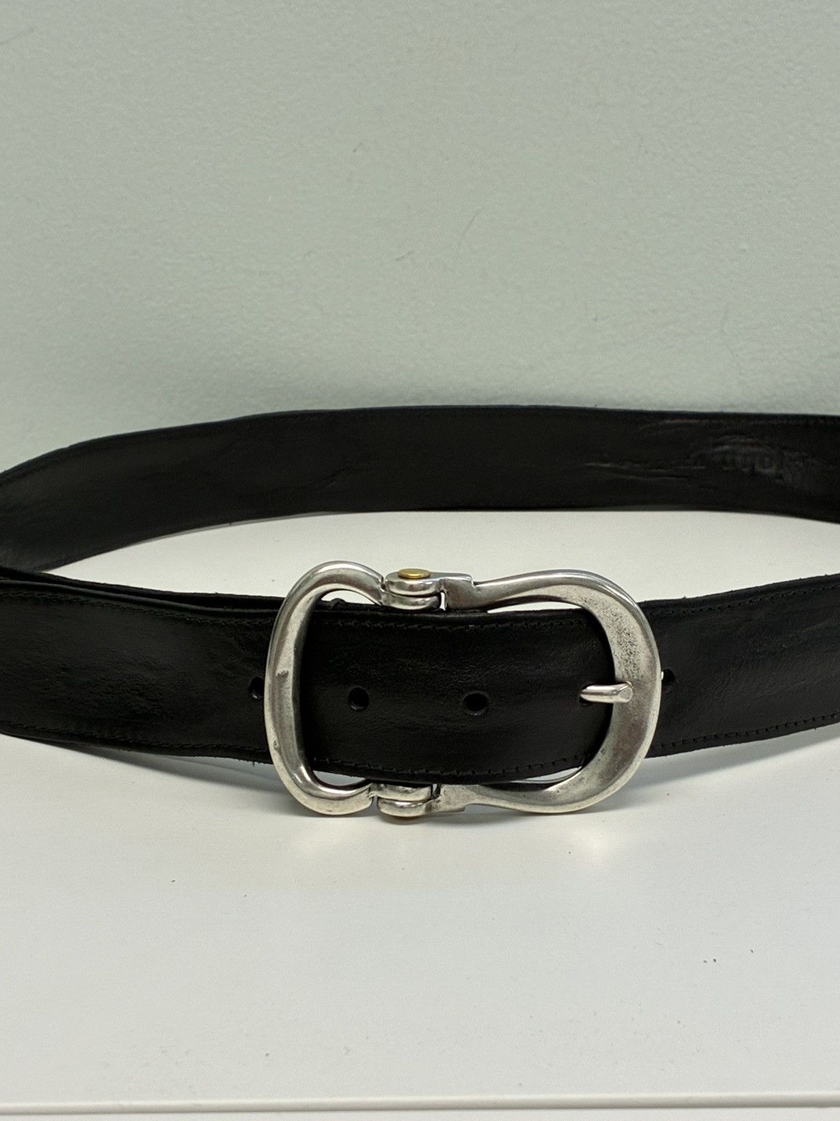 John Varvatos Fibel Antique Nickel Finish Belt guitar hinge 32 Size 32 - 8 Thumbnail