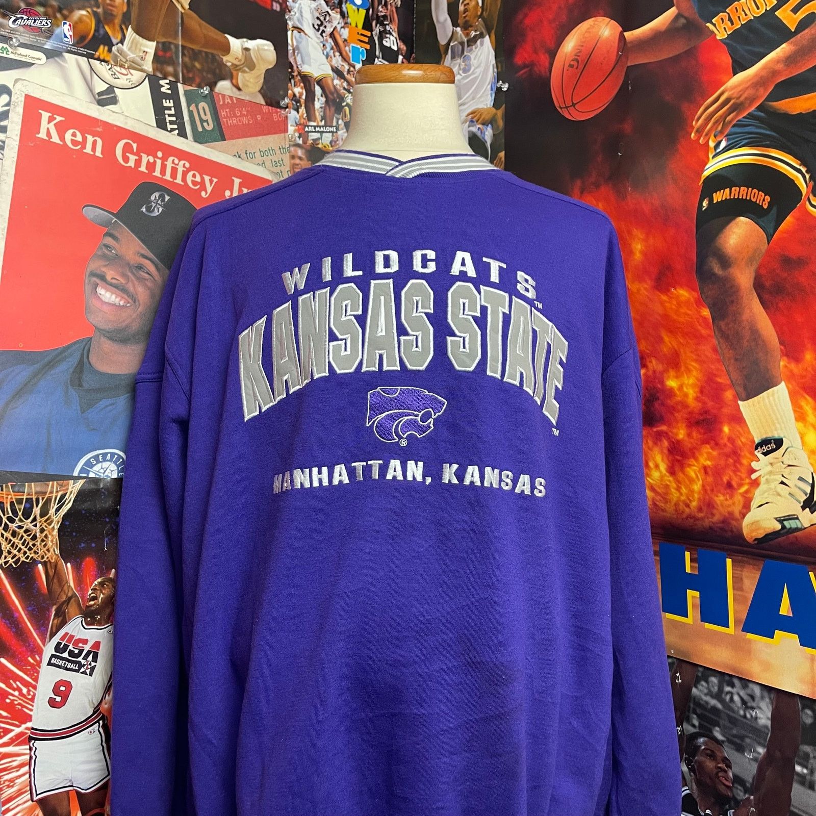 Lee Vintage Kansas State Wildcats Lee Sport NCAA Crewneck Size US XXL / EU 58 / 5 - 1 Thumbnail
