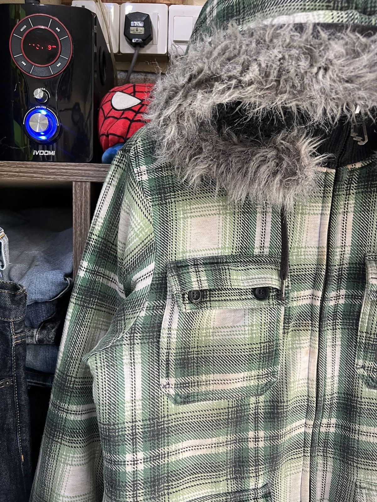 Billabong 🔥Vintage Billabong Plaid Sherpa Jacket Size US M / EU 48-50 / 2 - 4 Thumbnail