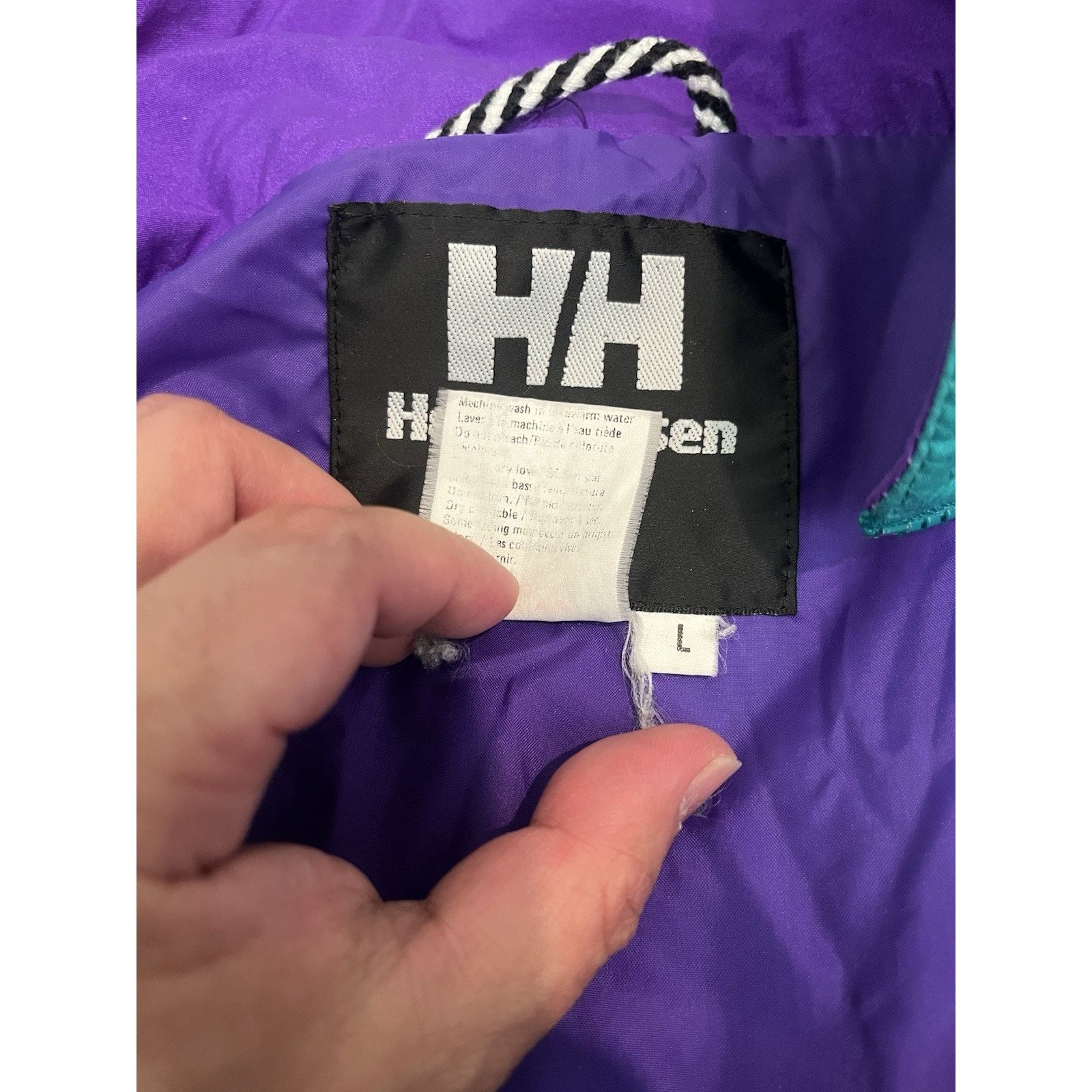 Helly Hansen Vtg Helly Hansen Anorak Jacket 90s Purple Teal L Hong Kong Size US L / EU 52-54 / 3 - 10 Thumbnail