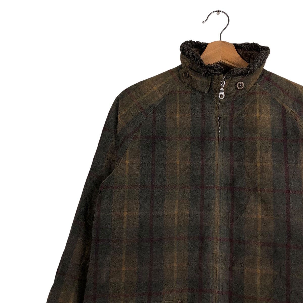 Japanese Brand Vintage Chore Worker Jacket blanc bleu minuit Tartan Design Size US M / EU 48-50 / 2 - 8 Thumbnail