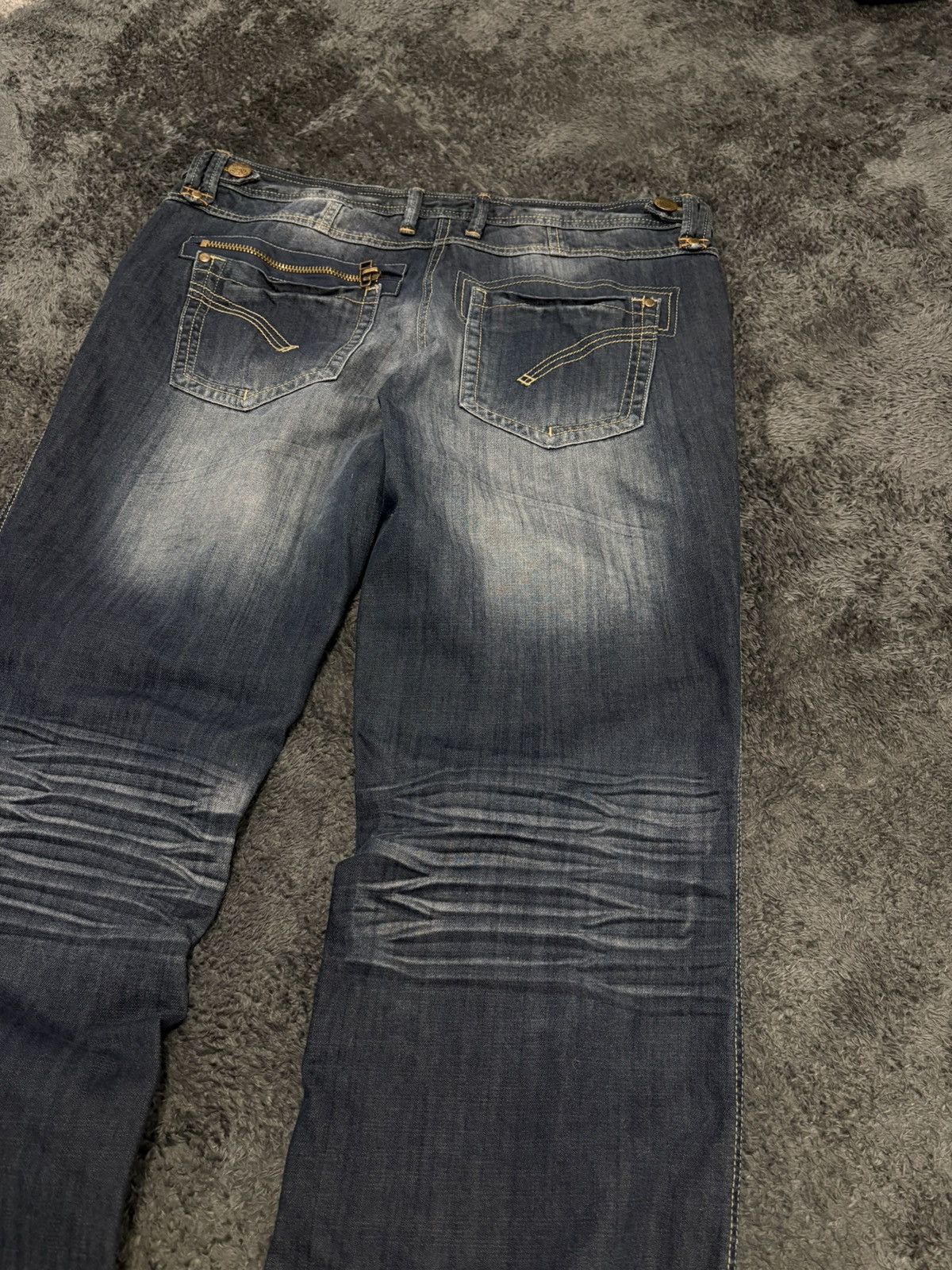Japanese Brand Vintage Rare Washed Denim Distressed Y2K Baggy Jeans Size US 34 / EU 50 - 9 Thumbnail