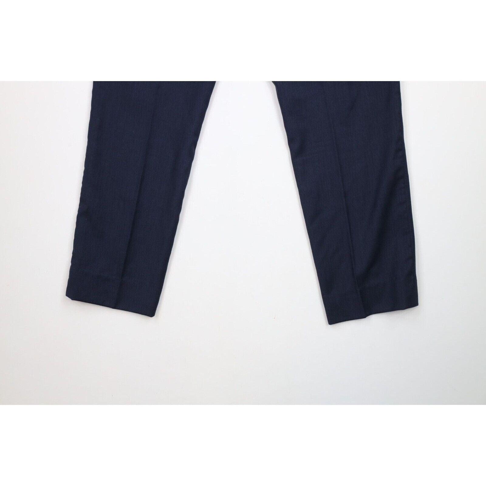 Calvin Klein Calvin Klein Wool Striped 2 Piece Suit Wedding Dark Blue Size 38R - 20 Thumbnail