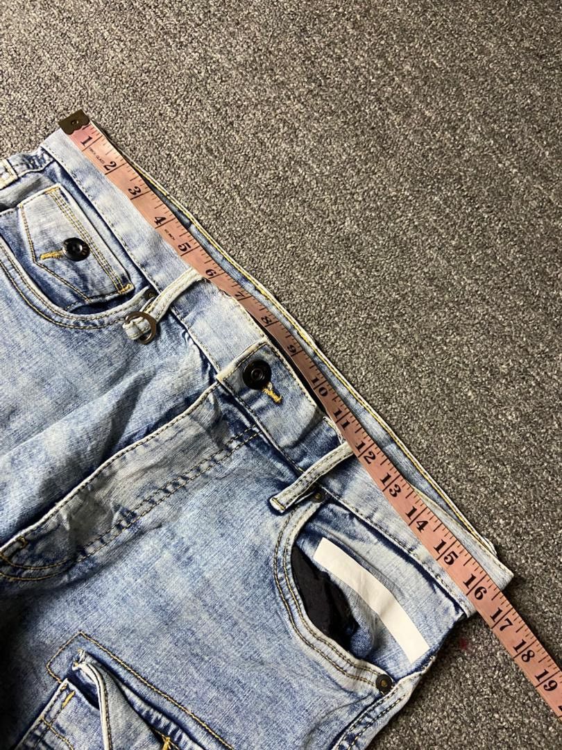 Japanese Brand Iz Frontier 7352 Stretch Cargo Jeans (175) Size US 33 - 7 Thumbnail