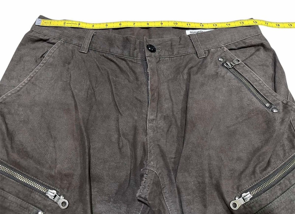 semanticdesign 🔥Sick Y2K Semantic Design Coated Cargo Pants Flared Zipper Size US 32 / EU 48 - 16 Thumbnail